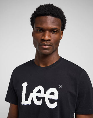 LEE WOBBLY LOGO TEE Kurzarm T-Shirt - Midnight Ink - 112116120
