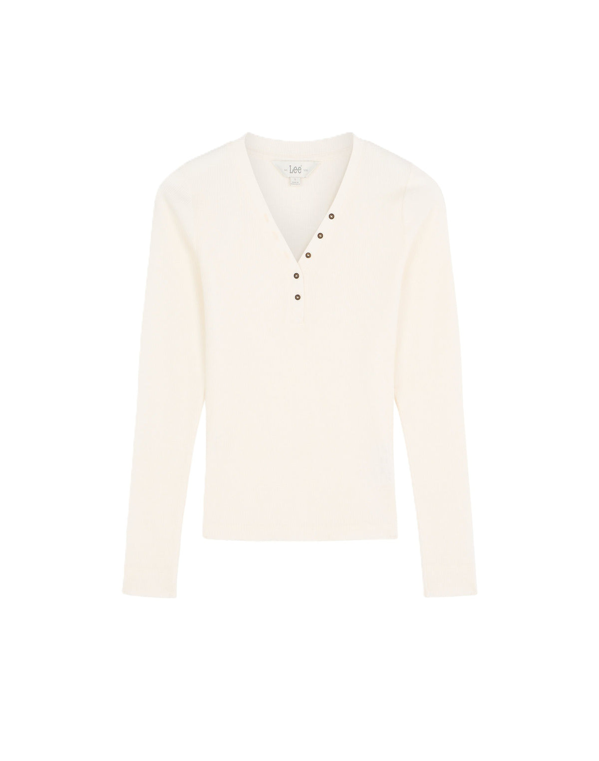LEE LS WAFFLE HENLEY Langarm Pullover ecru 112385665