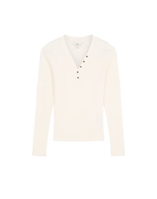 LEE LS WAFFLE HENLEY Langarm Pullover ecru 112385665