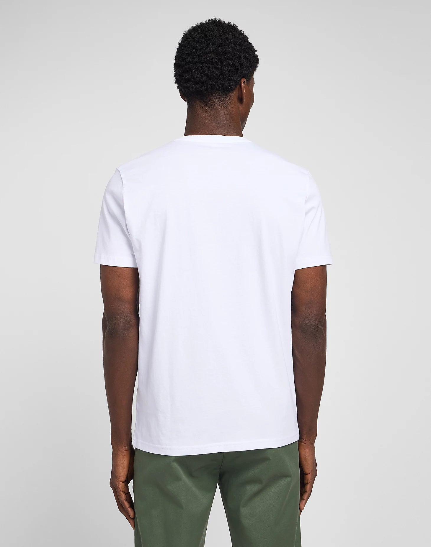 LEE WOBBLY LOGO TEE Kurzarm T-Shirt - Bright Chalk White - 112116123