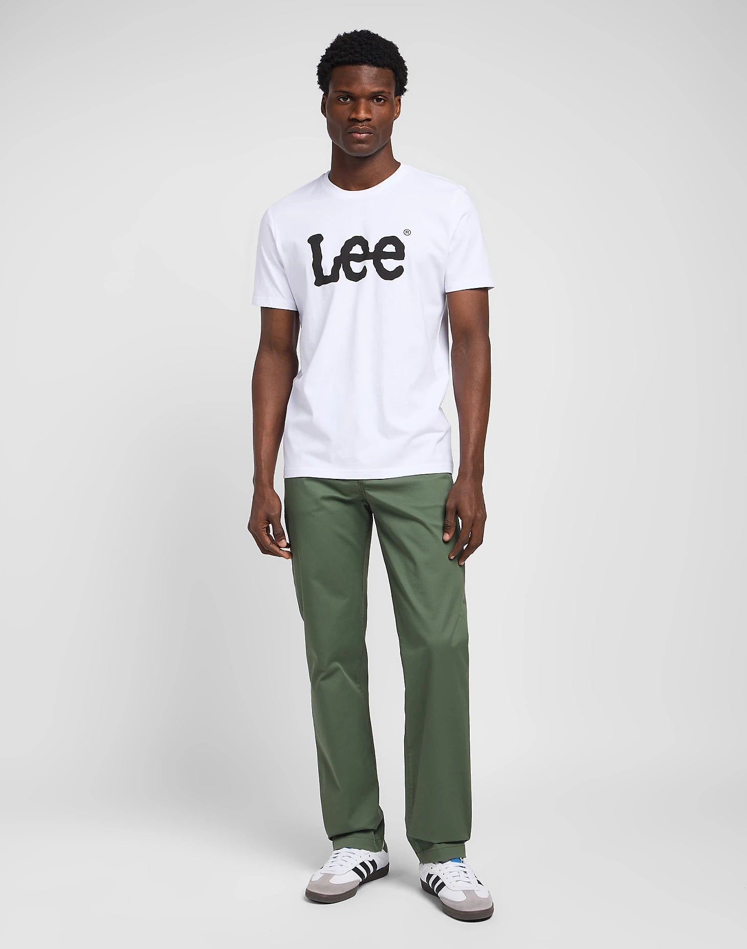 LEE WOBBLY LOGO TEE Kurzarm T-Shirt - Bright Chalk White - 112116123 von LEE