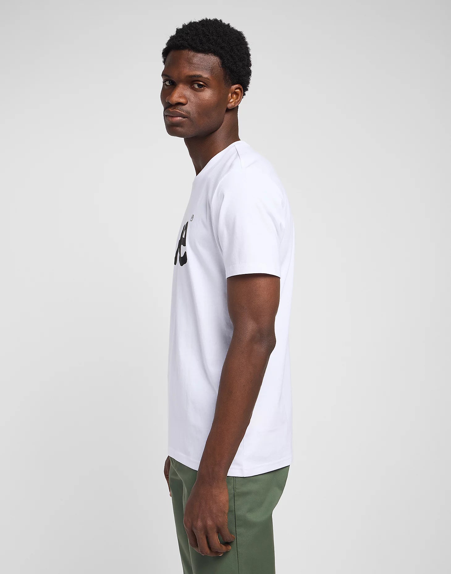 LEE WOBBLY LOGO TEE Kurzarm T-Shirt - Bright Chalk White - 112116123 von LEE