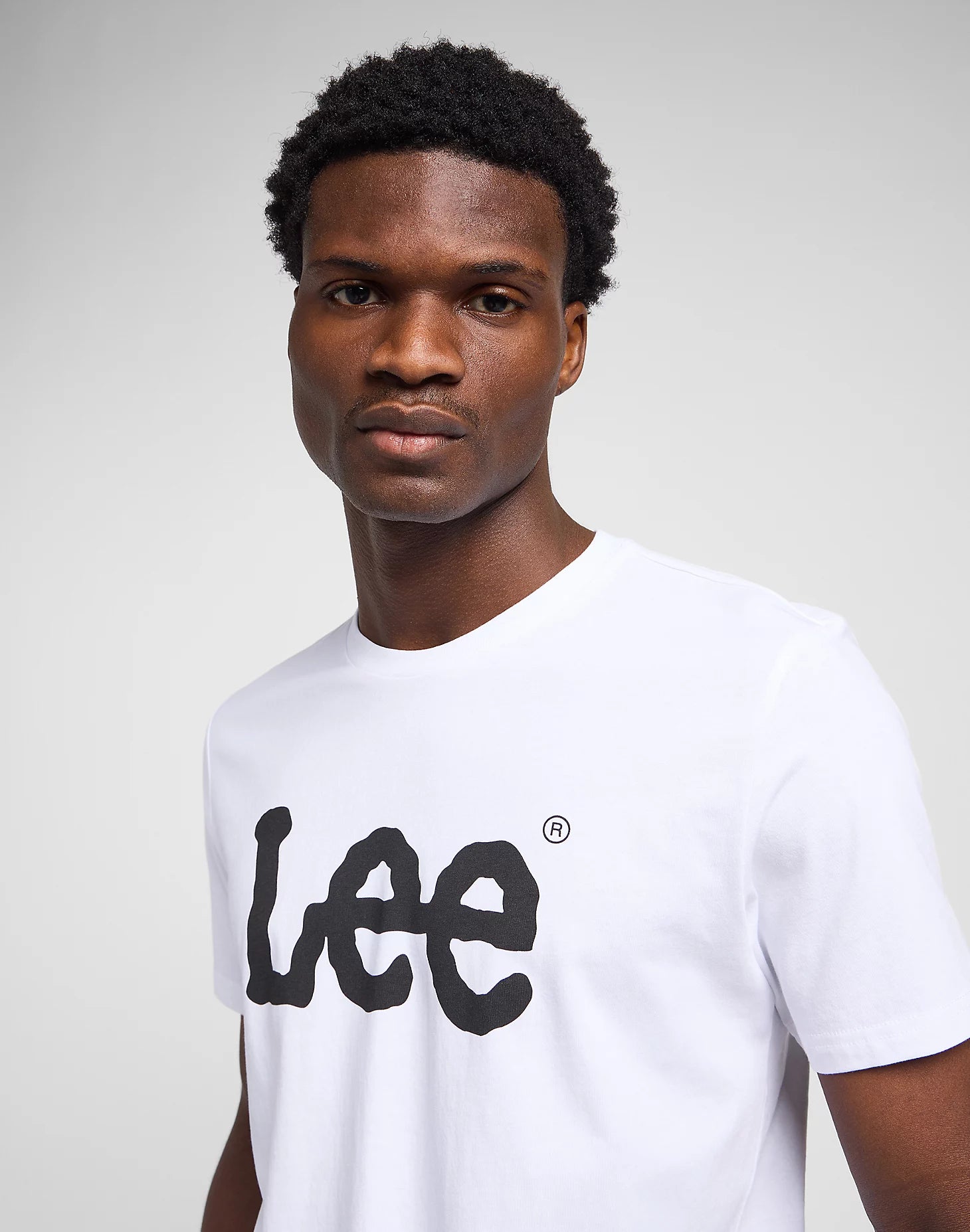 LEE WOBBLY LOGO TEE Kurzarm T-Shirt - Bright Chalk White - 112116123 von LEE