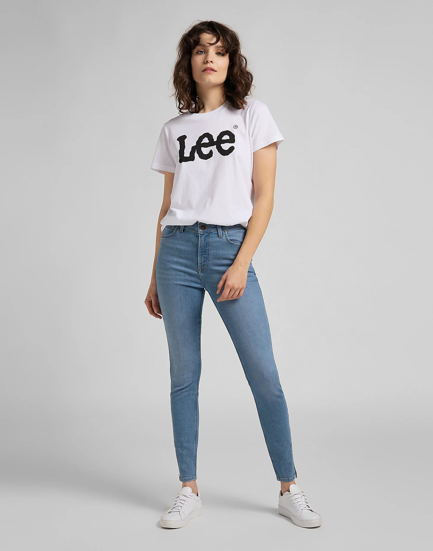 LEE LOGO TEE T-Shirt - Pure Vanilla White - 112109470 von LEE
