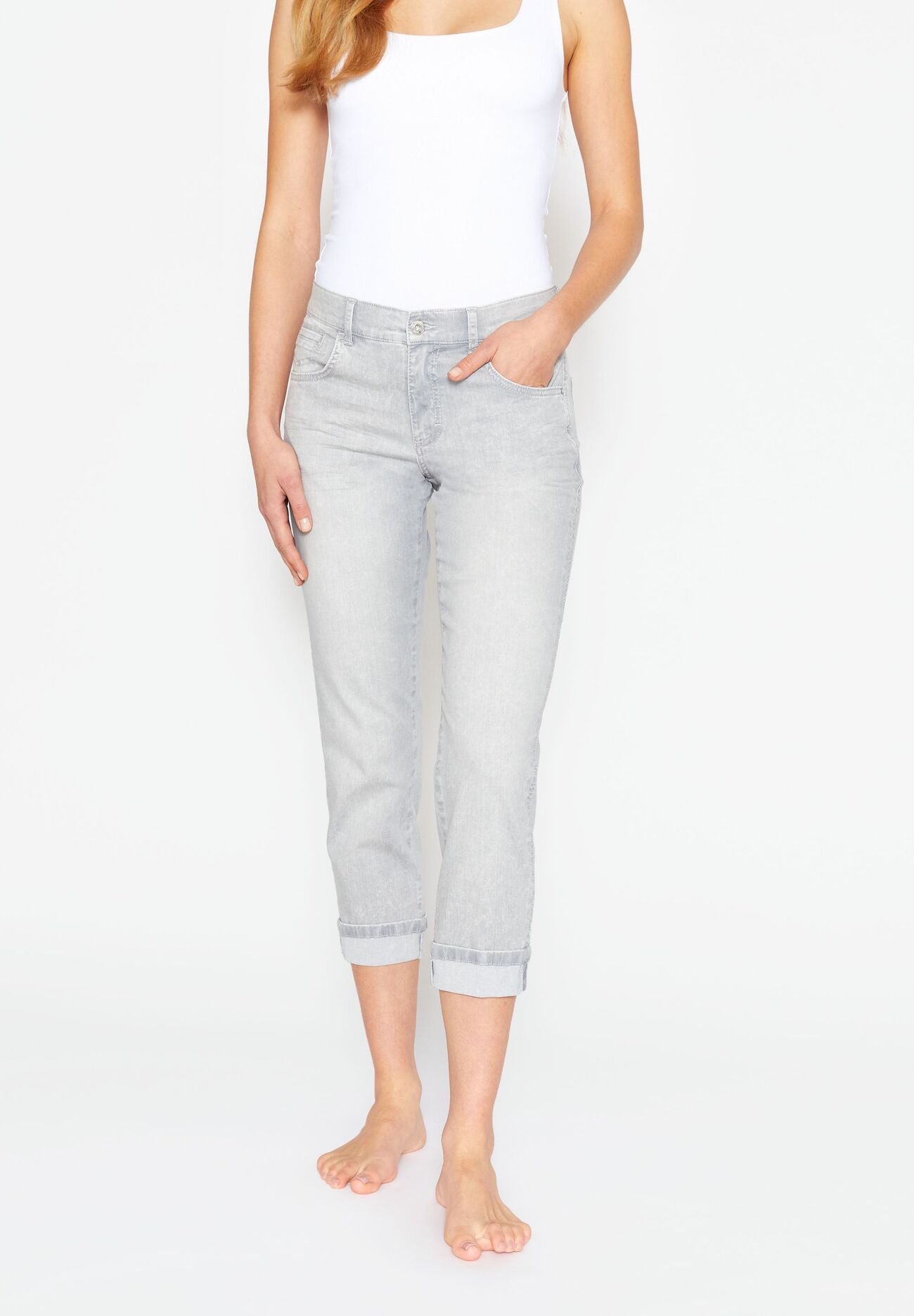 ANGELS Darleen Crop Jeans - Misty Silver Grey - 332 8112.14758 von Angels Jeans