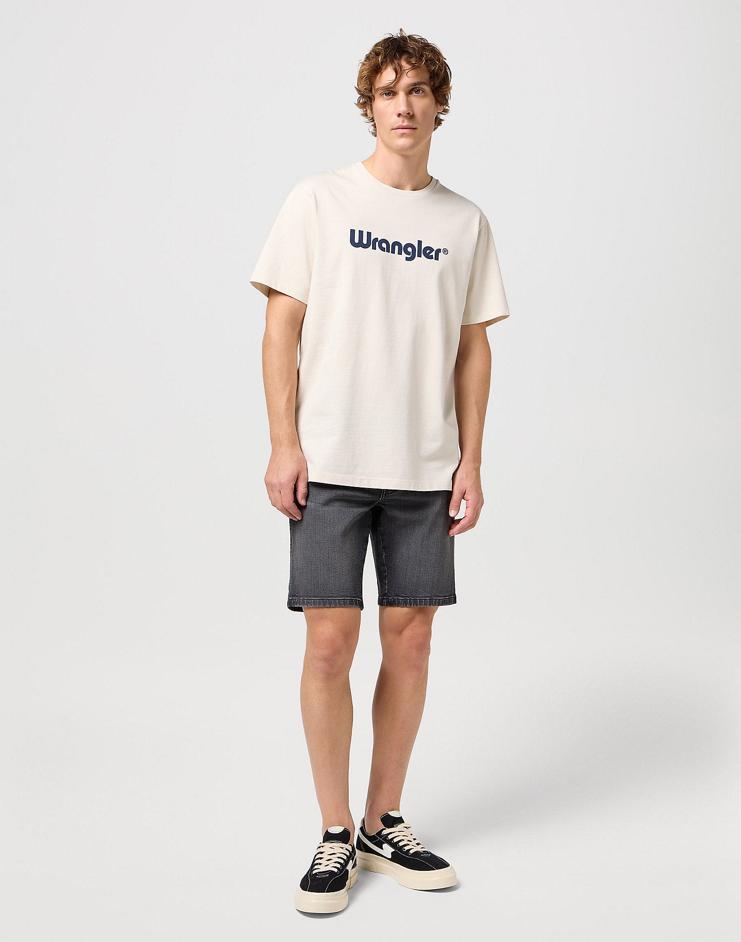 WRANGLER Logo Tee - Sandstone Cream T-Shirt - 112350523