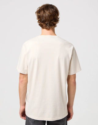 WRANGLER Logo Tee - Sandstone Cream T-Shirt - 112350523