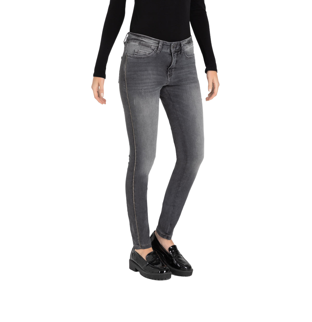 MAC DREAM SKINNY - Meteor Grey Drift - 2600-9A-0357L-D393
