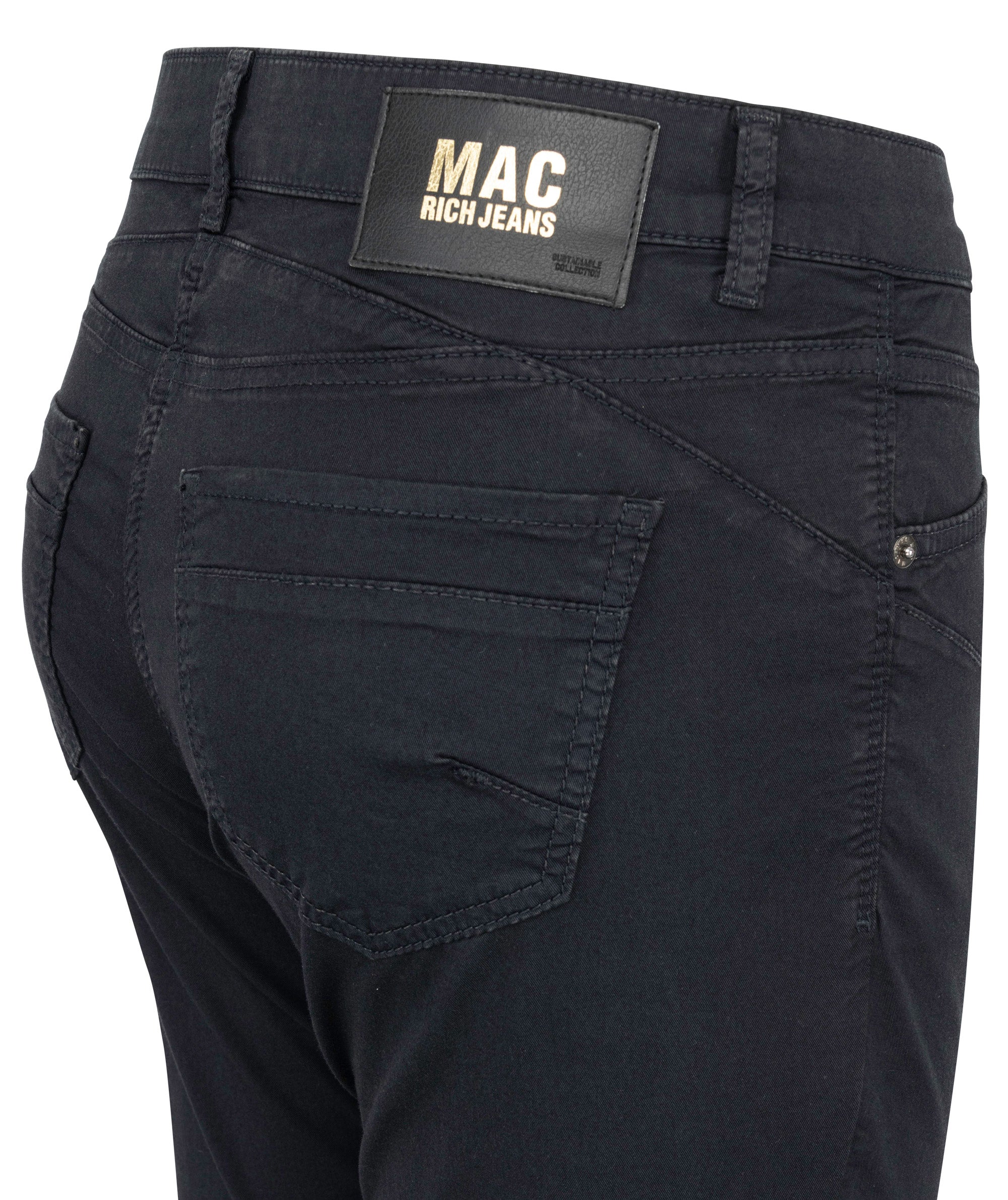 MAC Rich Straight Jeans - Obsidian Navy Black - 5750-00-0434-198R von MAC