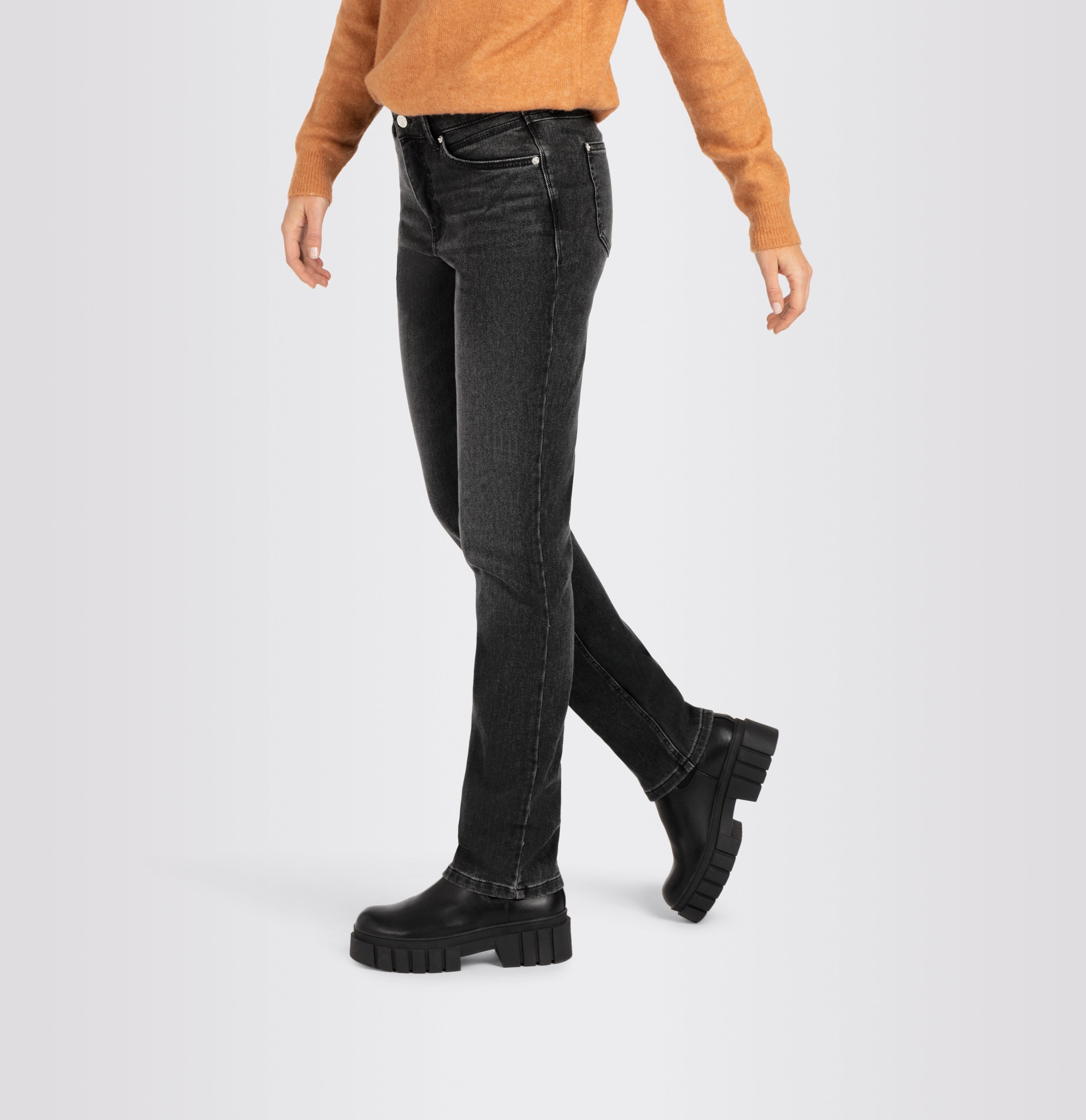 MAC MELANIE Straight Five Pocket - Charcoal Drift Denim - 5040-90-0354-D939 von MAC