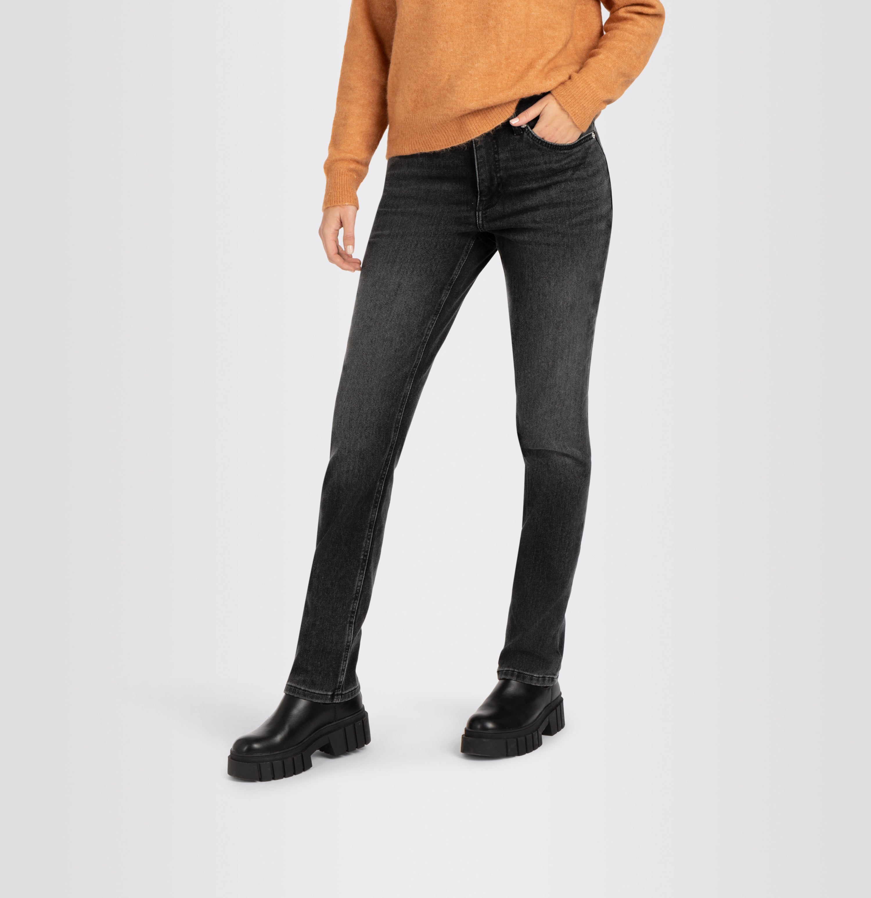 MAC MELANIE Straight Five Pocket - Charcoal Drift Denim - 5040-90-0354-D939 von MAC