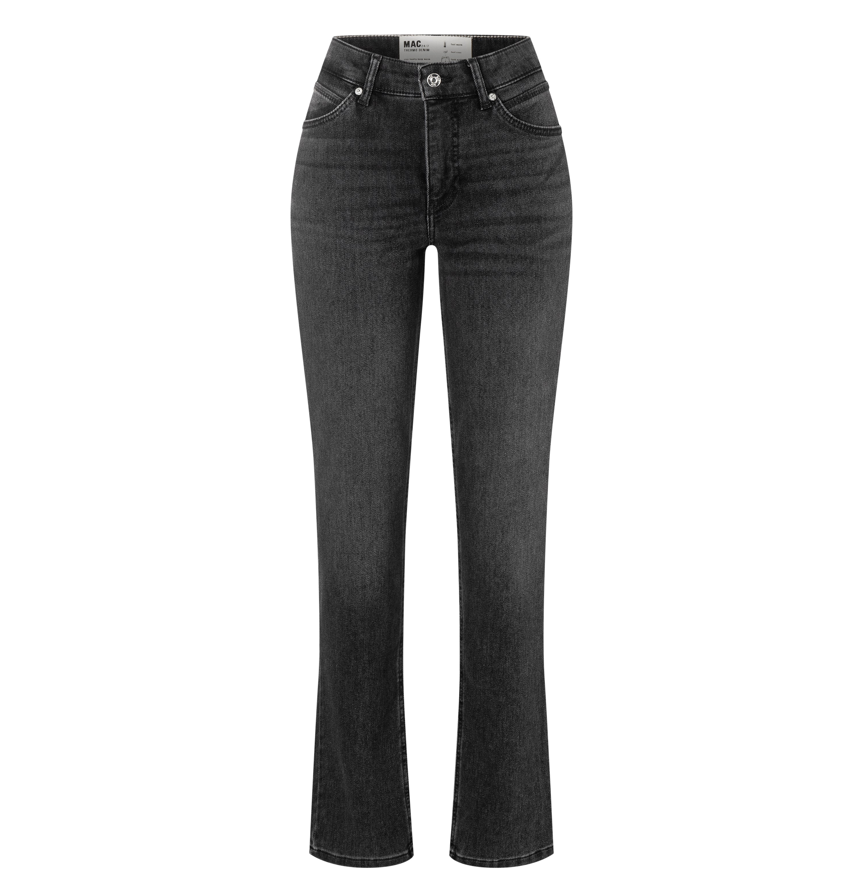 MAC MELANIE Straight Five Pocket - Charcoal Drift Denim - 5040-90-0354-D939
