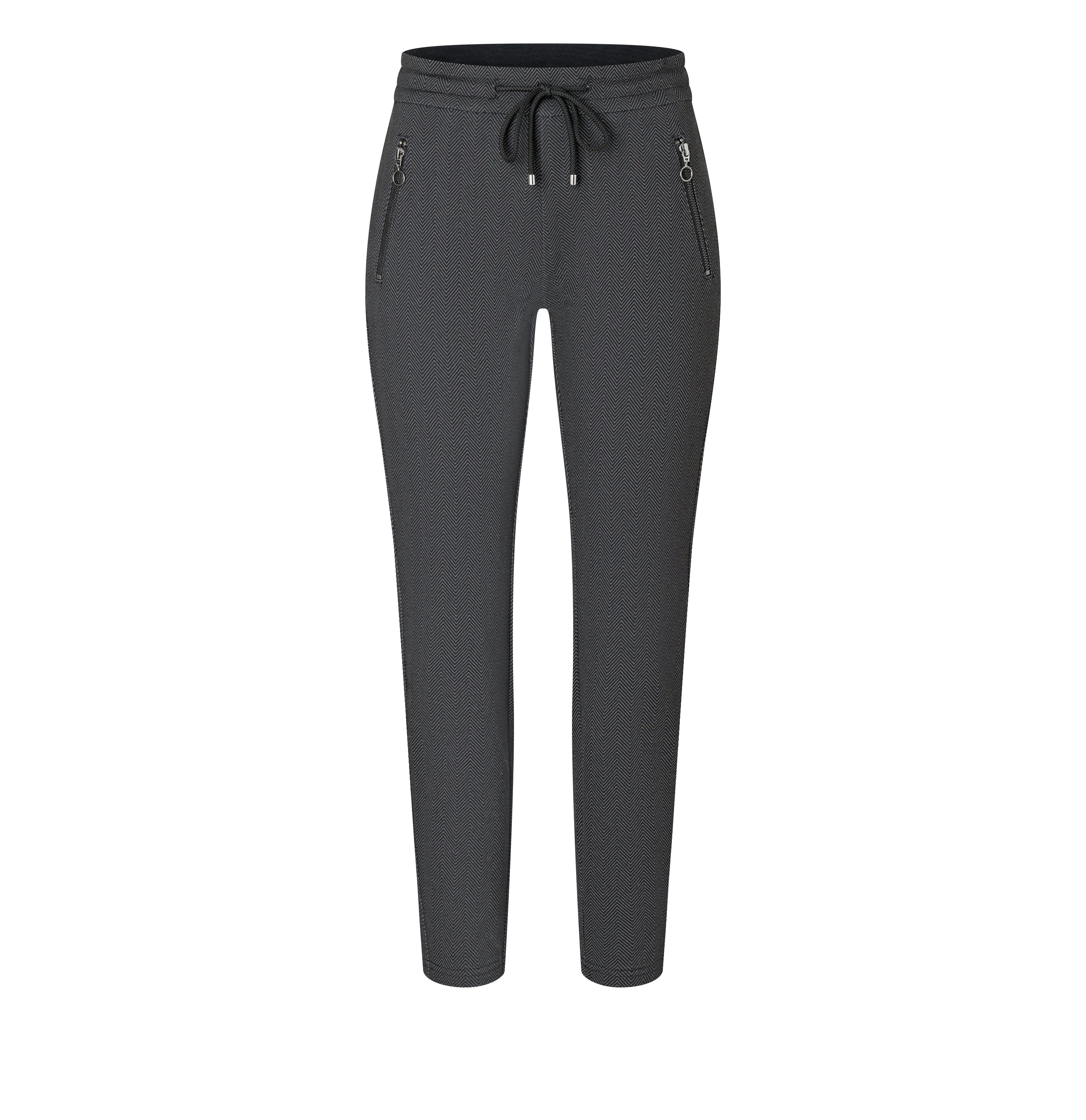 MAC Easy Jogpants - Midnight Herringbone Black - 2710-00-0107L-051Z