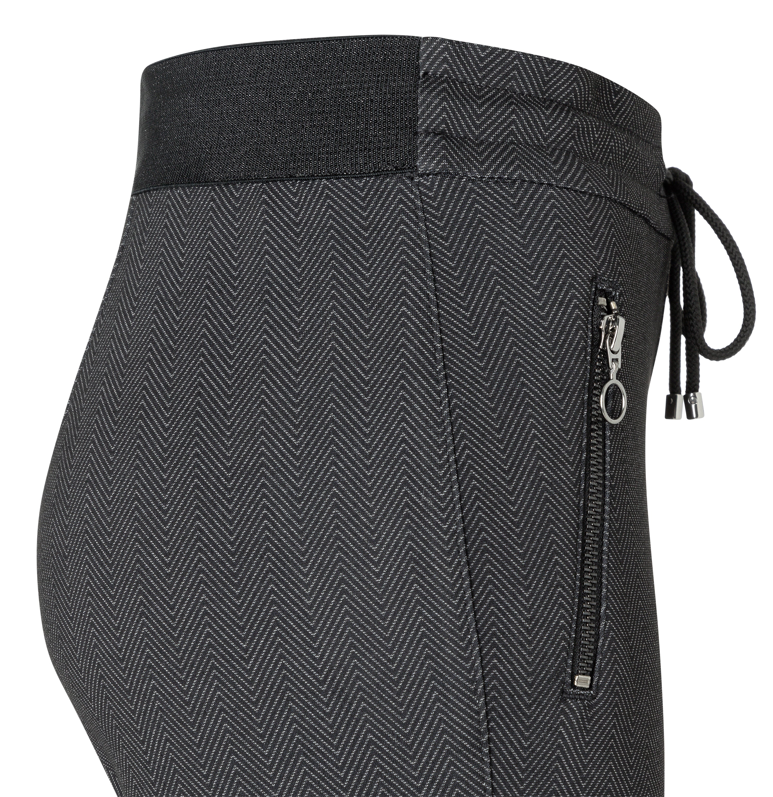MAC Easy Jogpants - Midnight Herringbone Black - 2710-00-0107L-051Z von MAC
