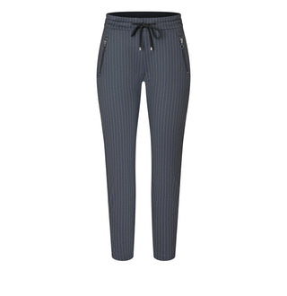 MAC Easy Jogpants - Midnight Teal Stripes - 2710-00-0107L-195S