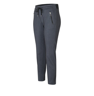 MAC Easy Jogpants - Midnight Teal Stripes - 2710-00-0107L-195S