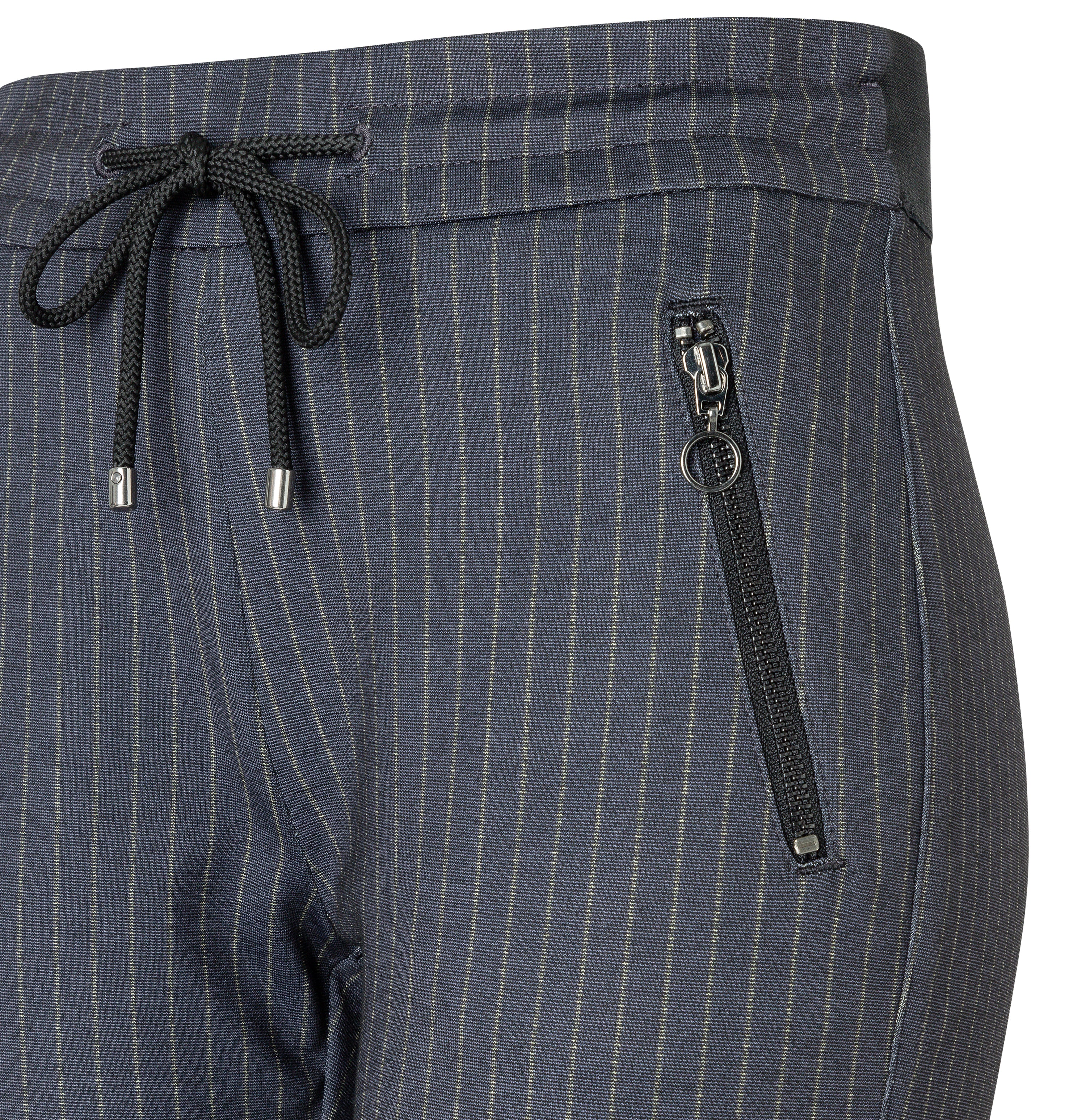 MAC Easy Jogpants - Midnight Teal Stripes - 2710-00-0107L-195S von MAC