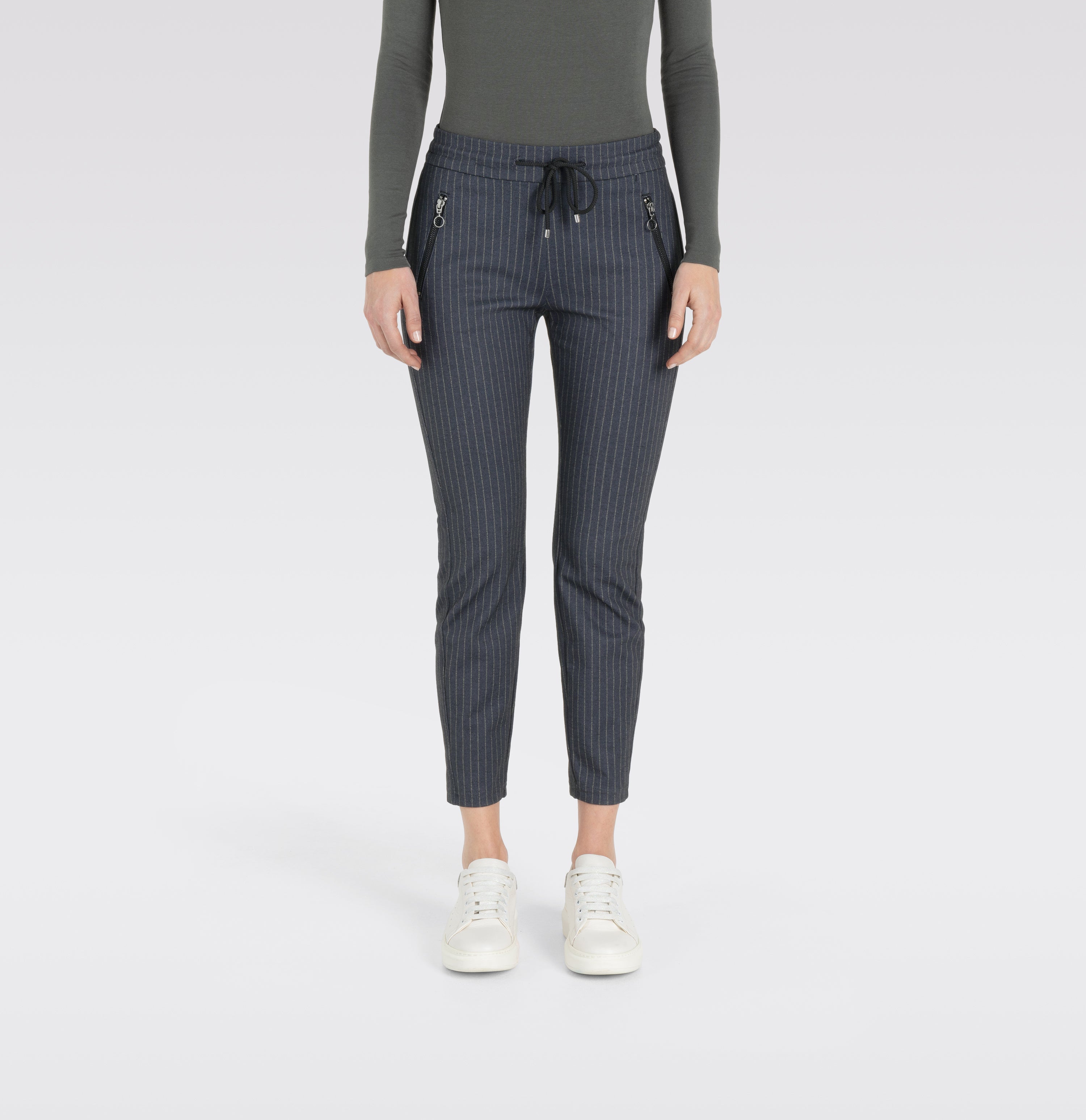 MAC Easy Jogpants - Midnight Teal Stripes - 2710-00-0107L-195S von MAC