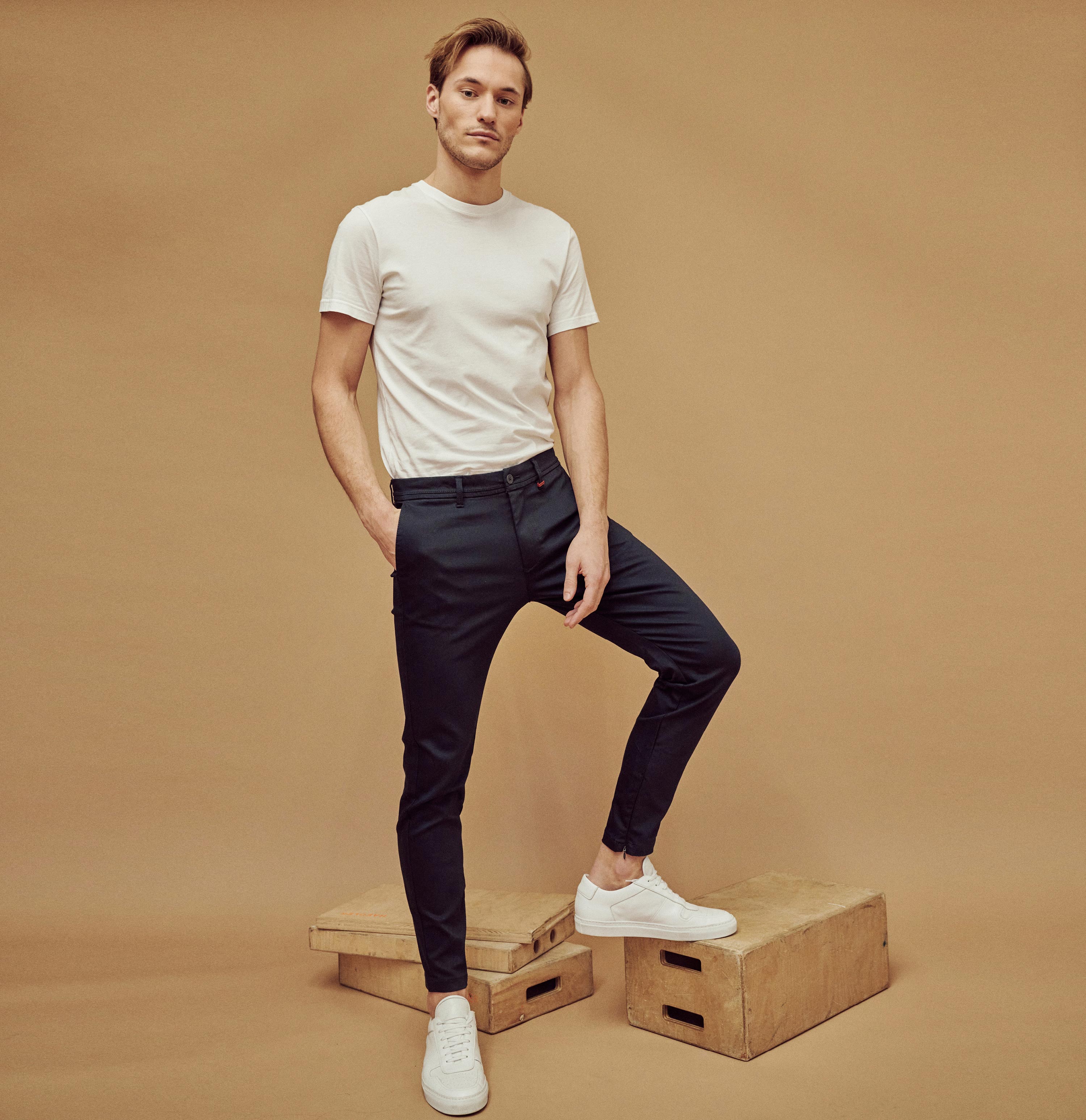 MAC GRIFFIN Chino - Midnight Navy - 6600-00-0762L-196 von MAC