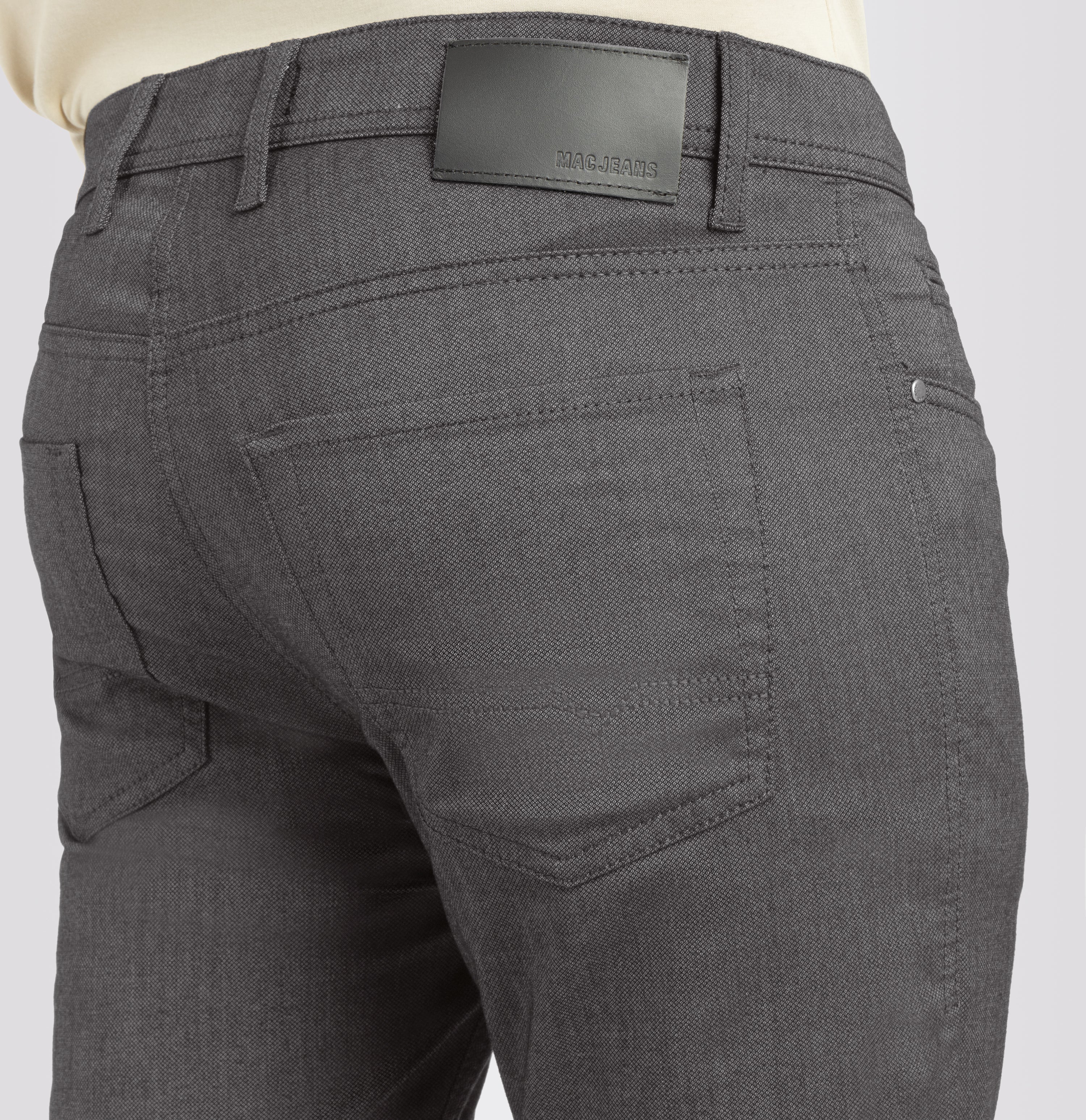 MAC ARNE flannel Five-Pocket - Stormy Charcoal - 0600-00-0733L-060 von MAC