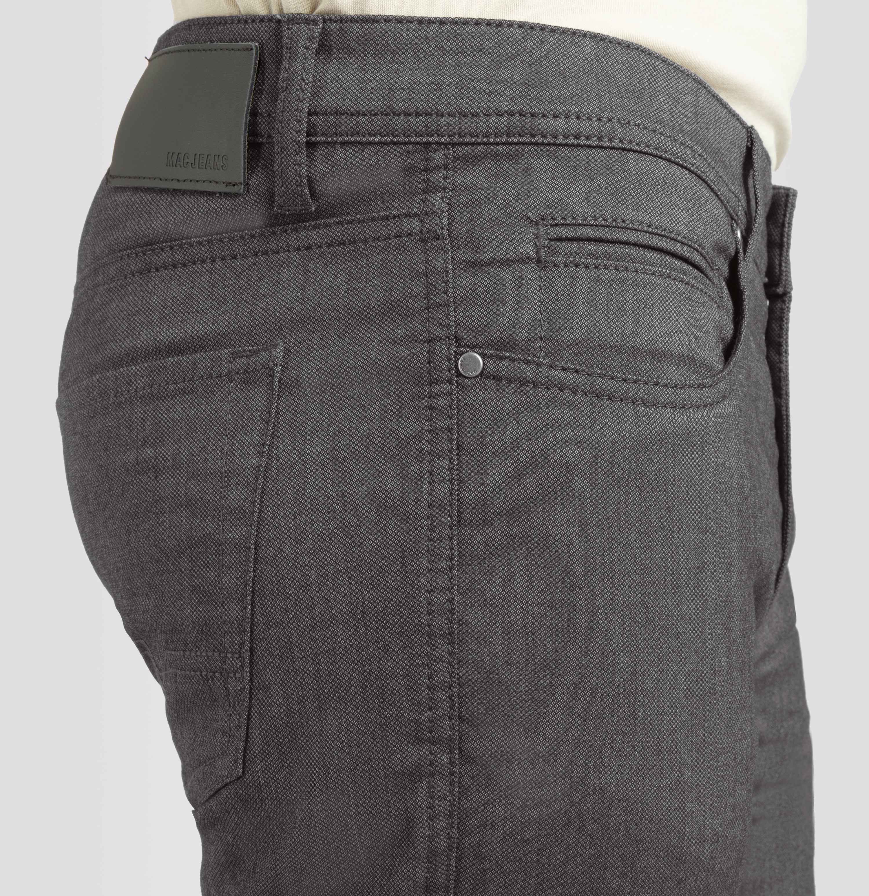 MAC ARNE flannel Five-Pocket - Stormy Charcoal - 0600-00-0733L-060 von MAC