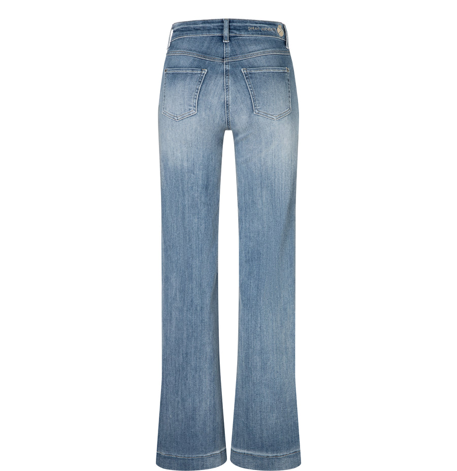 MAC DREAM WIDE Jeans - Sky Mist Indigo - 5439-90-0358L-D403