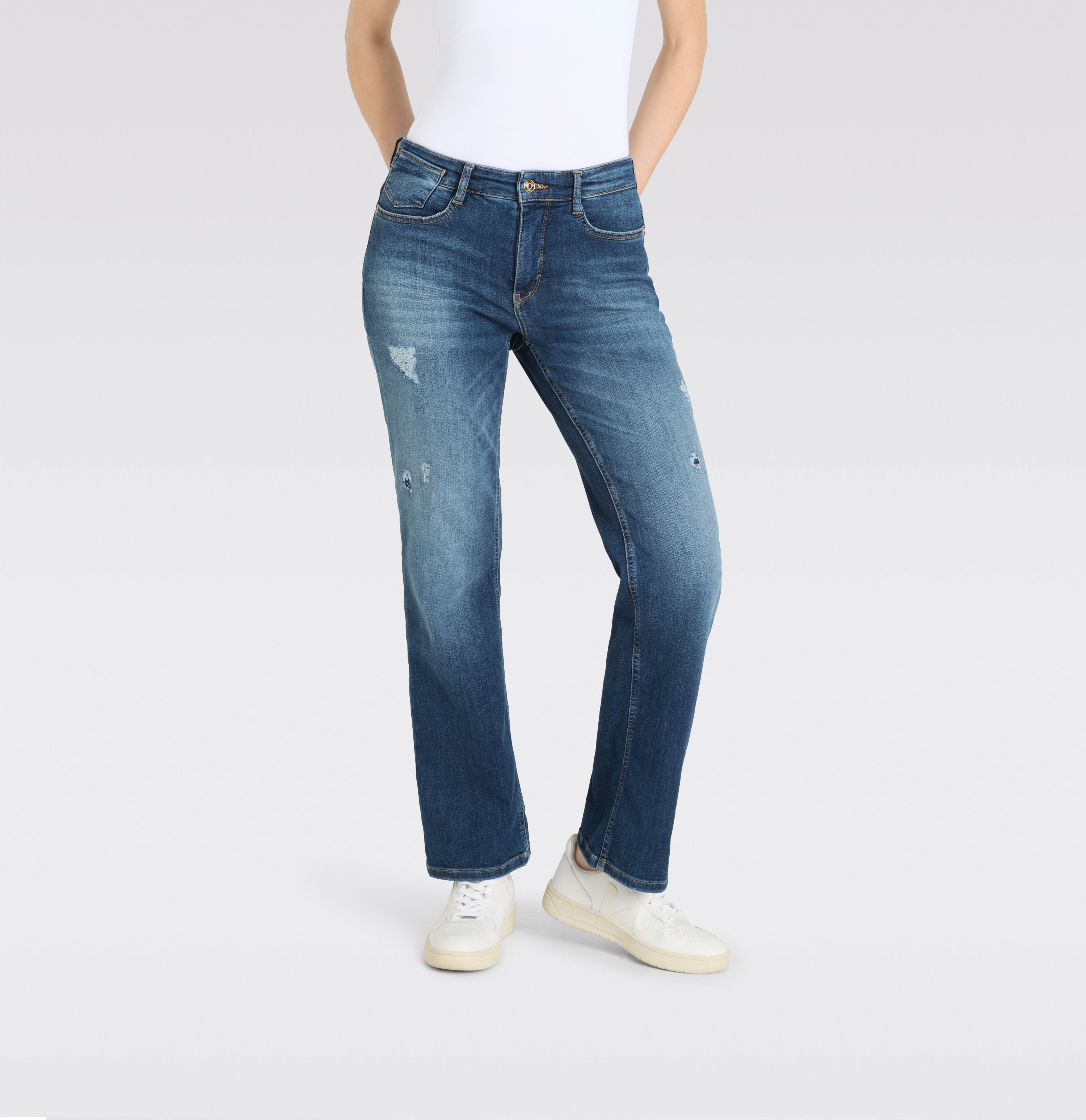 MAC Laura Bootcut Jeans - Midwash Canyon Blue - 5225-9B-0387L-D587