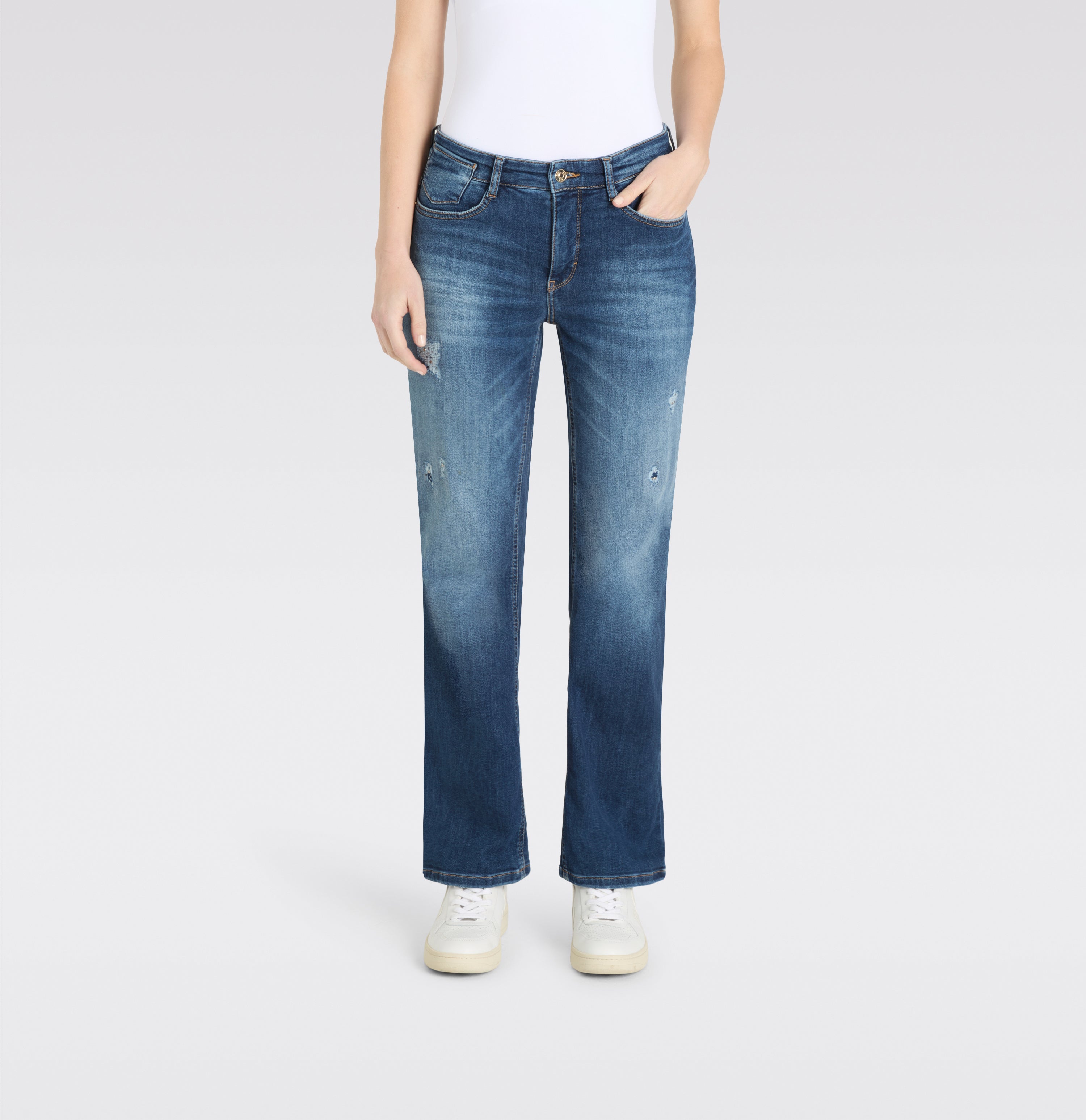 MAC Laura Bootcut Jeans - Midwash Canyon Blue - 5225-9B-0387L-D587 von MAC
