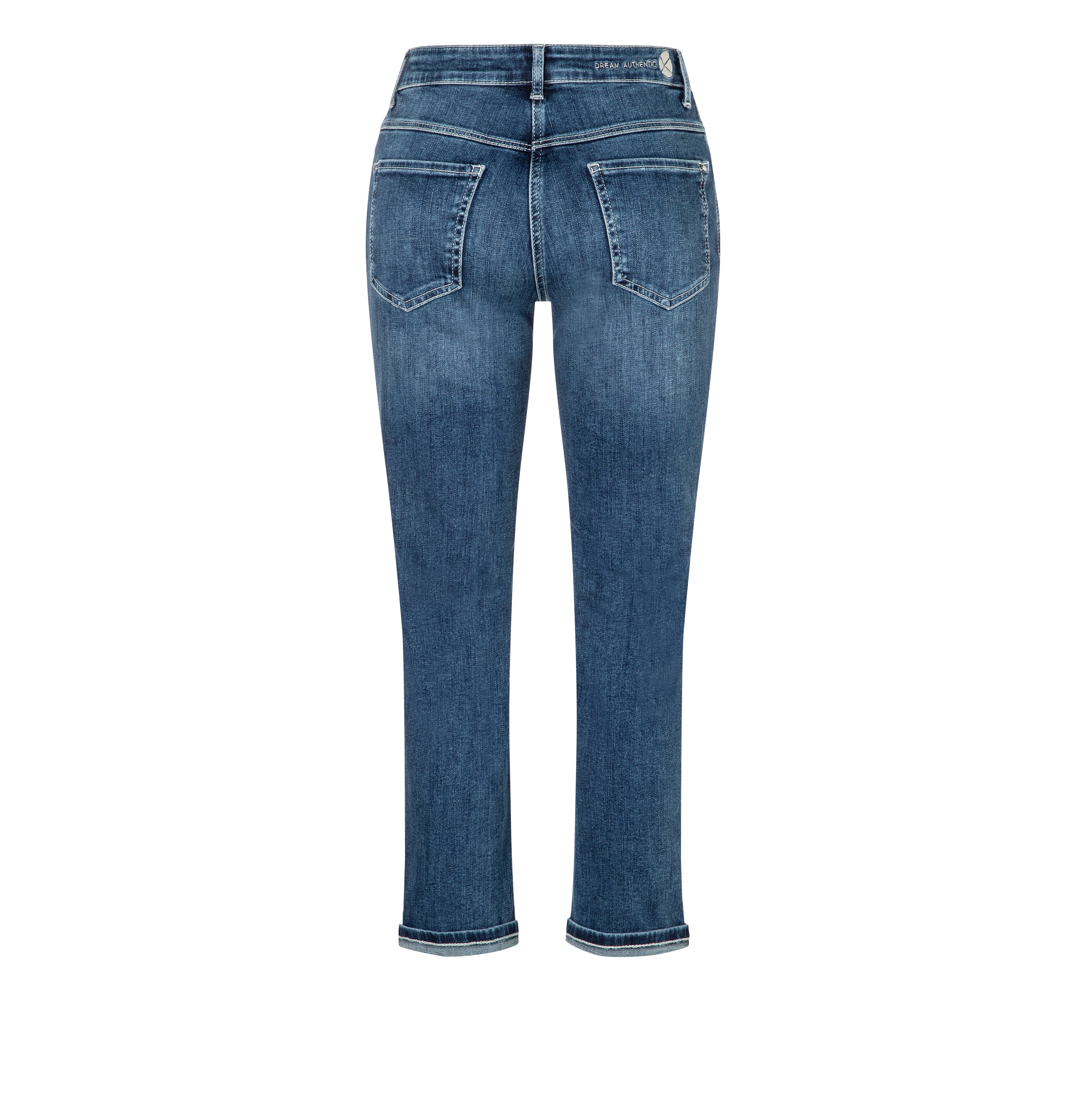 MAC DREAM Cropped Authentics Jeans - Moonlit Denim Blue - 5481-90-0357L-D653