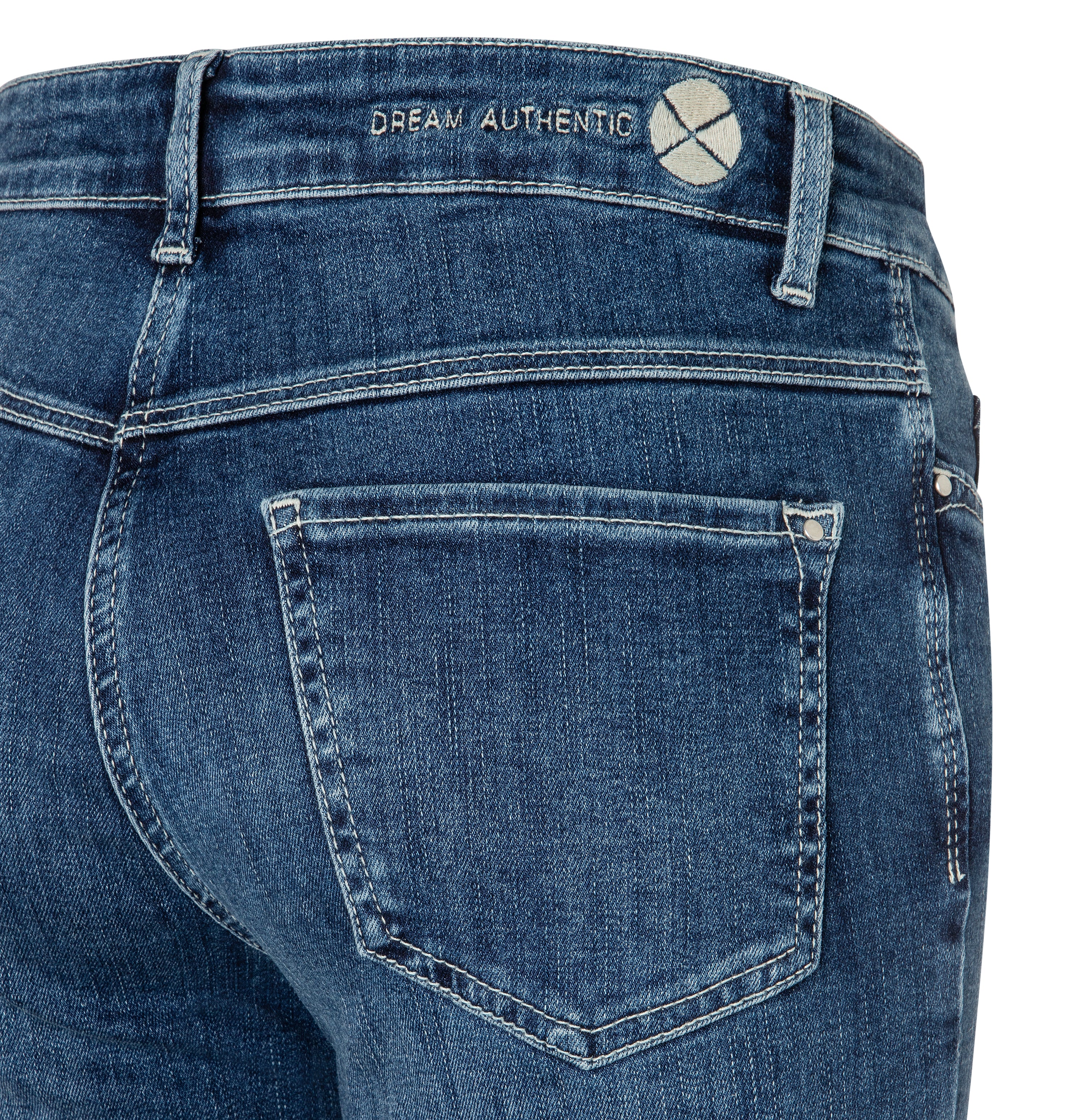 MAC DREAM Cropped Authentics Jeans - Moonlit Denim Blue - 5481-90-0357L-D653 von MAC