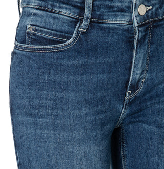 MAC DREAM Cropped Authentics Jeans - Moonlit Denim Blue - 5481-90-0357L-D653