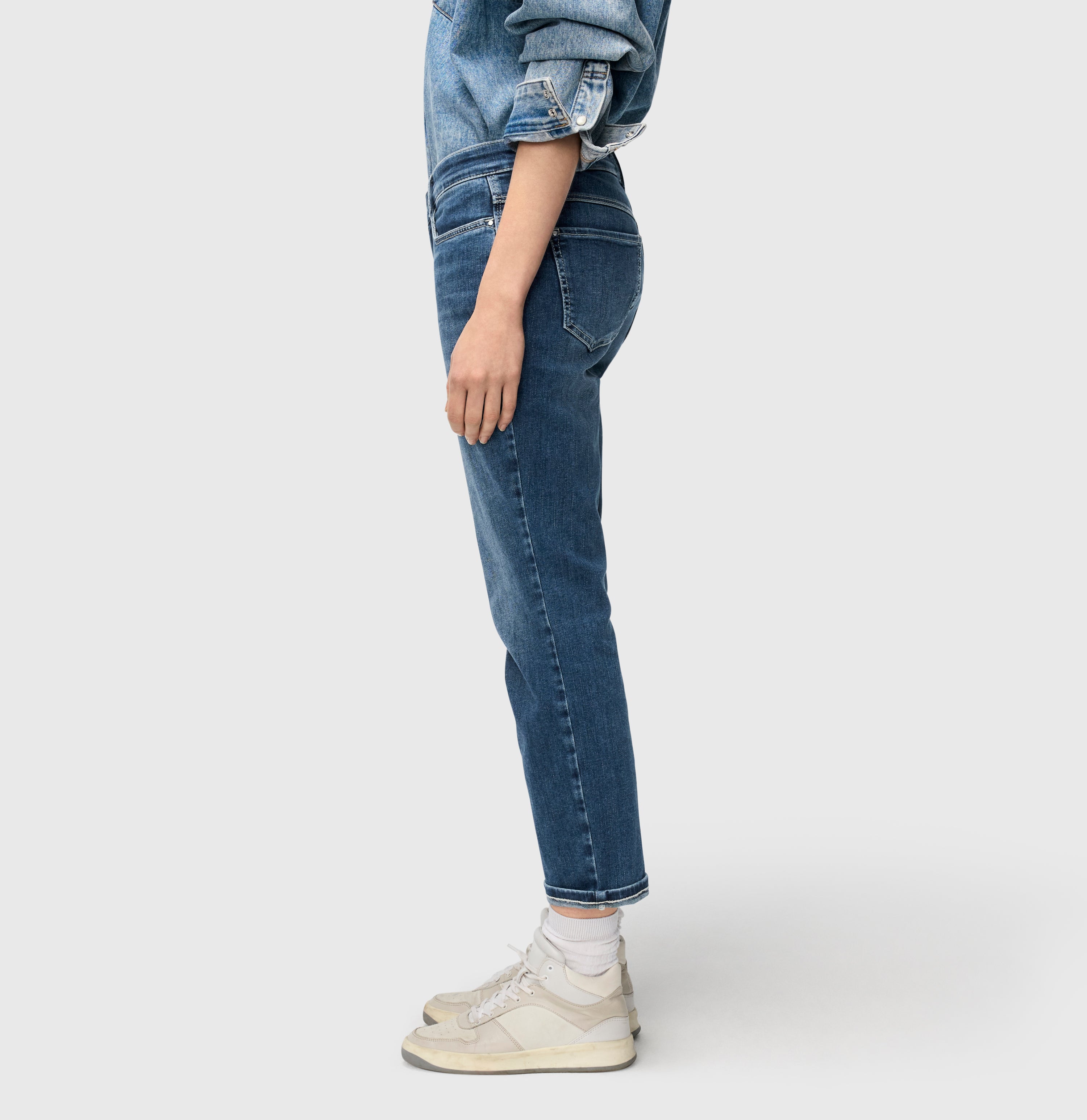 MAC DREAM Cropped Authentics Jeans - Moonlit Denim Blue - 5481-90-0357L-D653 von MAC