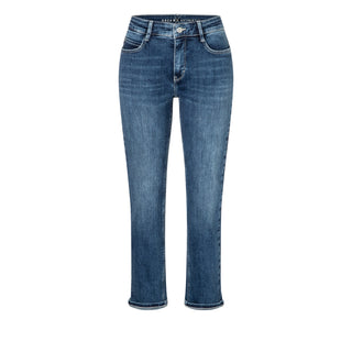 MAC DREAM Cropped Authentics Jeans - Moonlit Denim Blue - 5481-90-0357L-D653