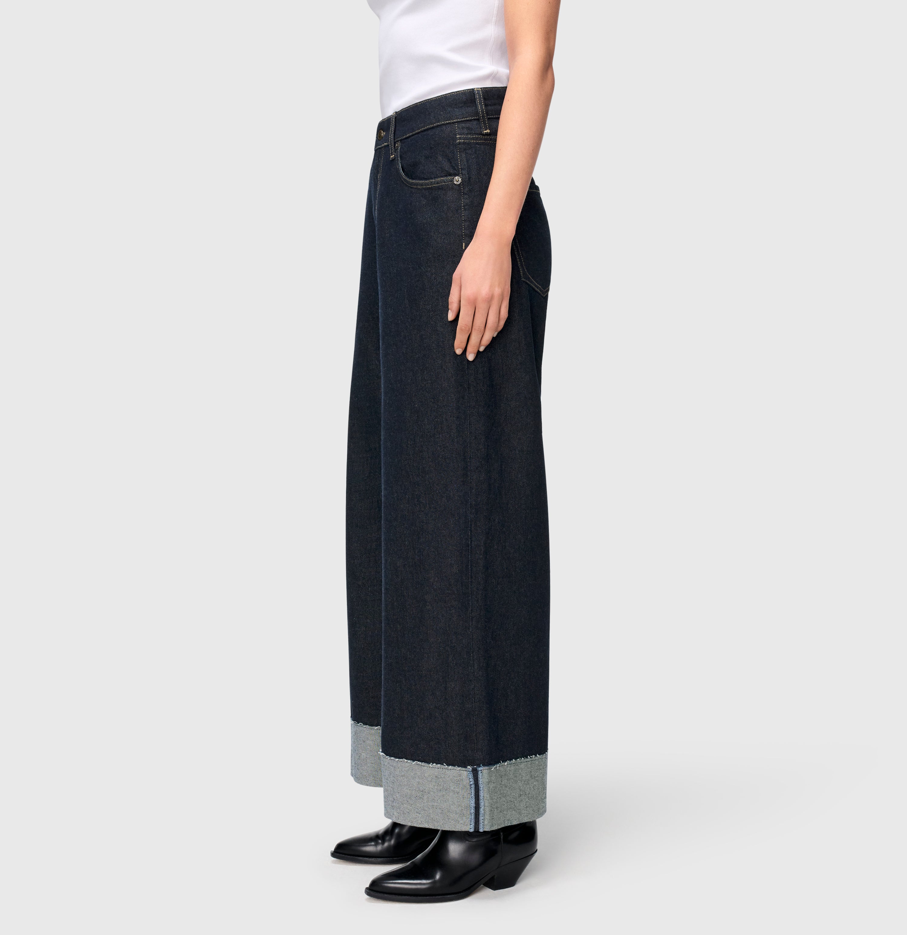 MAC NEVADA Wide-Leg Hose - Midnight Indigo Rinse - 2805-90-0291L-D683 von MAC