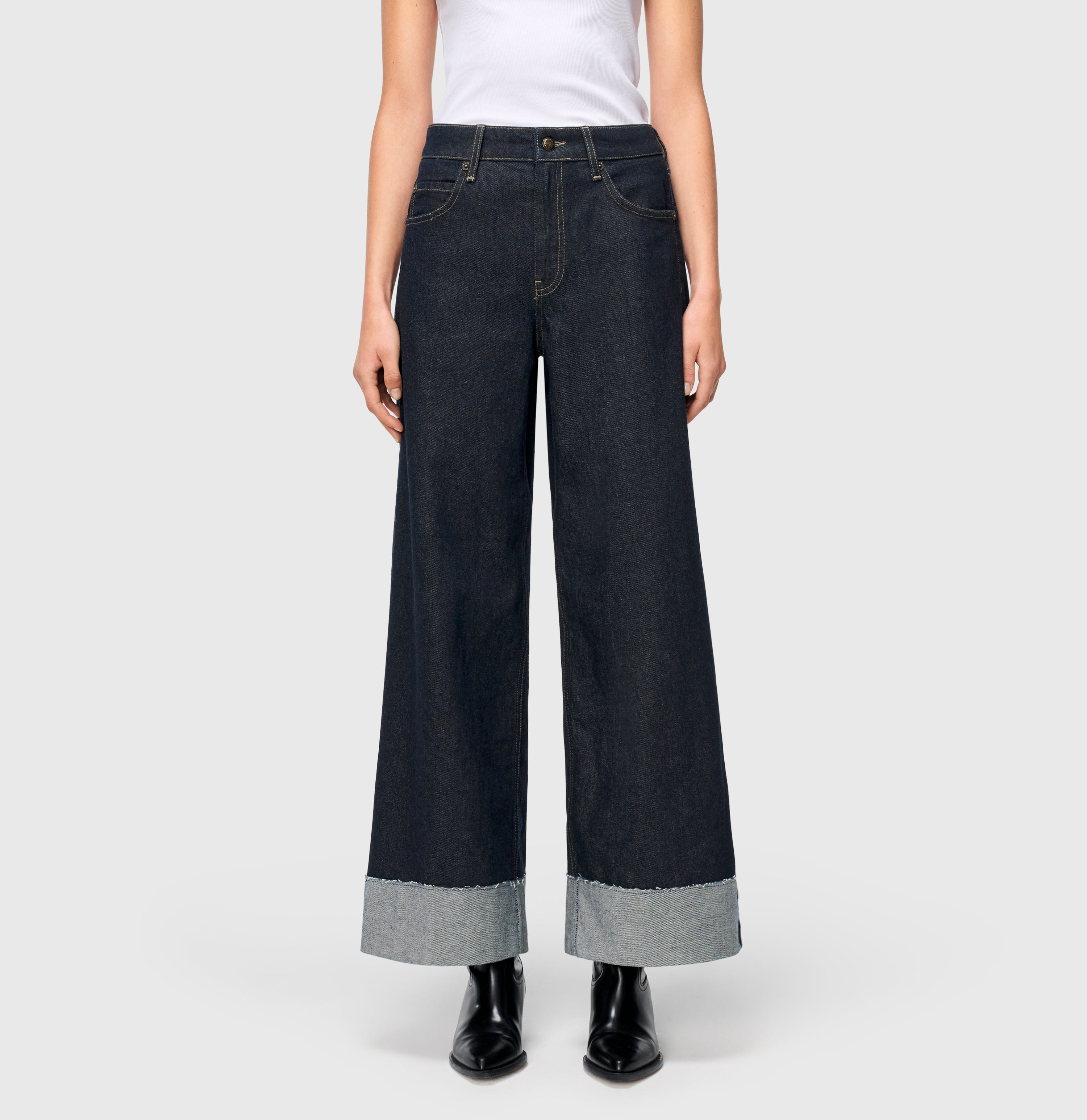 MAC NEVADA Wide-Leg Hose - Midnight Indigo Rinse - 2805-90-0291L-D683 von MAC