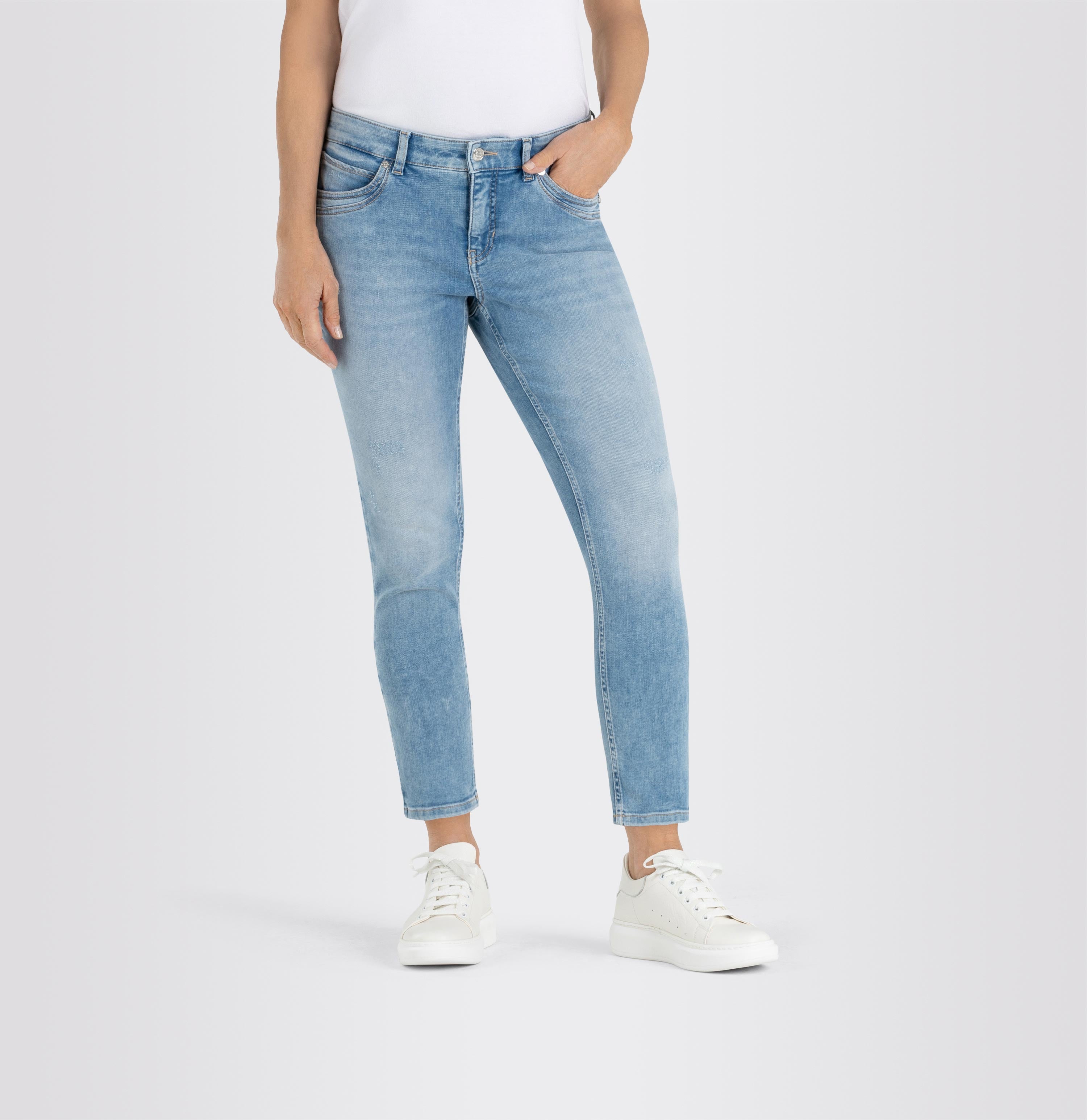 MAC MEL Five Pocket Jeans - Sunwashed Sky Blue - 2620-90-0389L-D285 von MAC