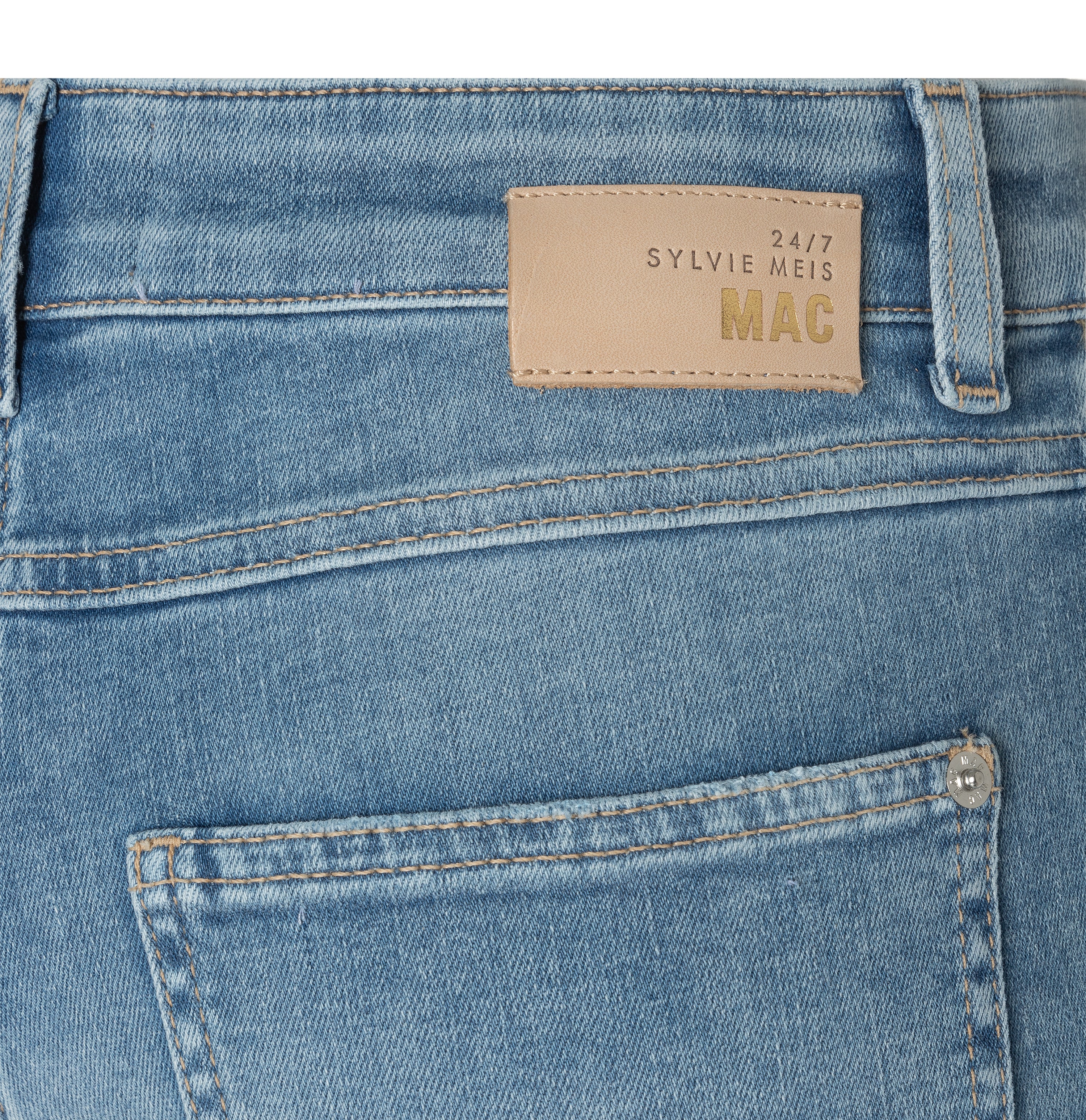 MAC MEL Five Pocket Jeans - Sunwashed Sky Blue - 2620-90-0389L-D285 von MAC