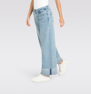 MAC NEVADA Wide Leg Jeans - Skywashed Breeze - 2805-90-0291-D272