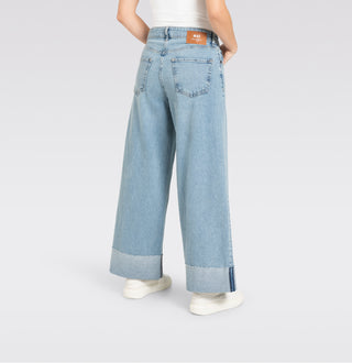 MAC NEVADA Wide Leg Jeans - Skywashed Breeze - 2805-90-0291-D272