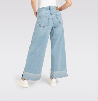 MAC NEVADA Wide Leg Jeans - Skywashed Breeze - 2805-90-0291-D272