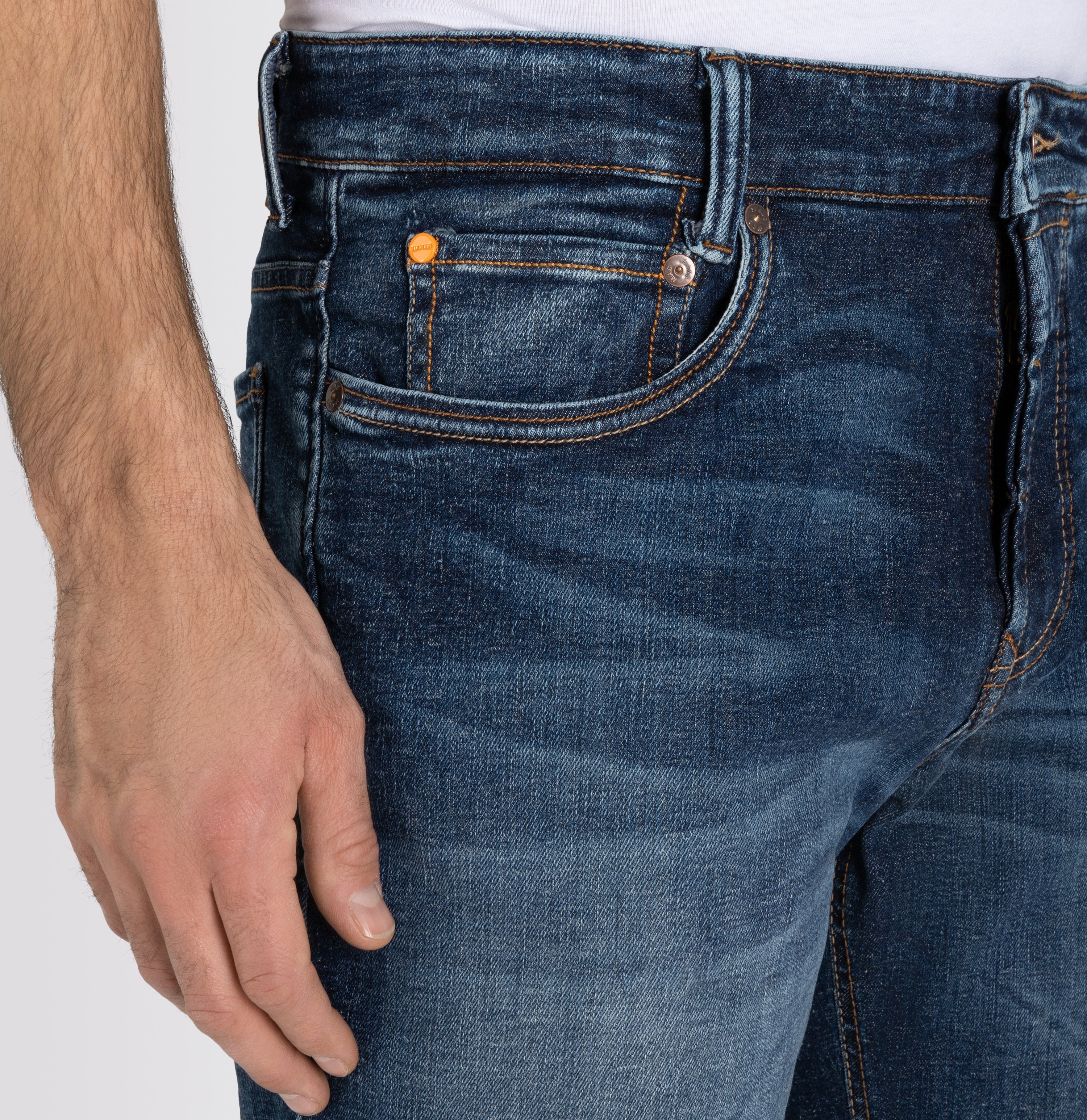 MAC ARNE PIPE Five Pocket - Midnight Indigo Wash - 0524-T1-1976L-H762 von MAC