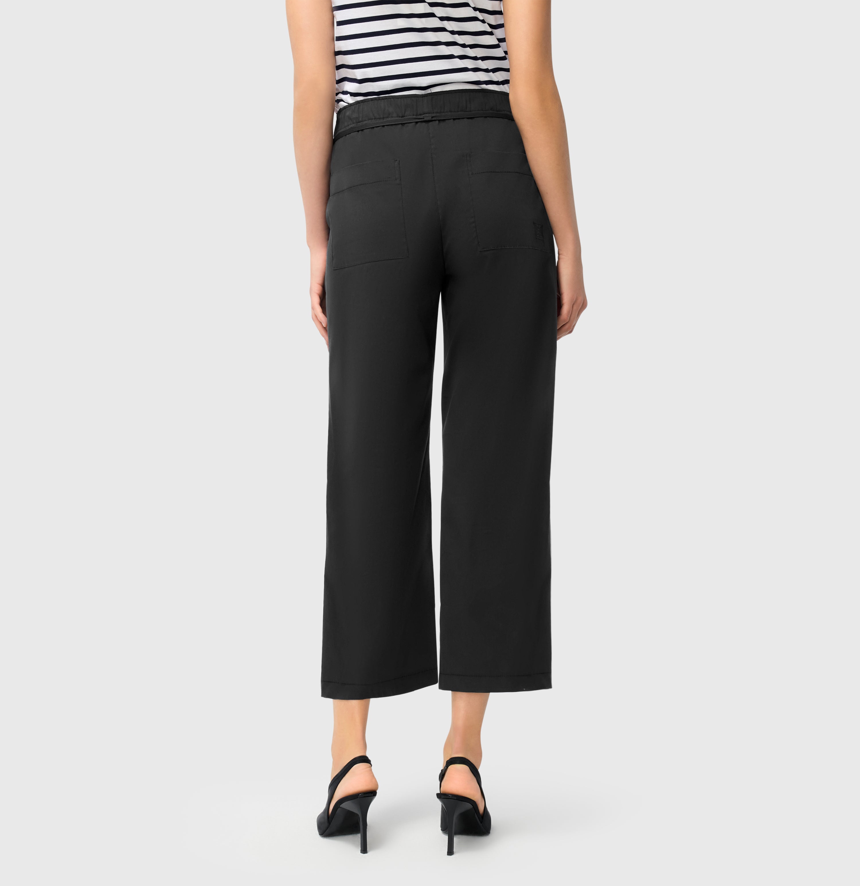 MAC Chiara Belt-Hose - Noir Velvet Black - 3453-00-0400L-090
