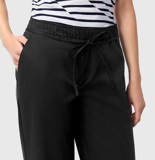 MAC Chiara Belt-Hose - Noir Velvet Black - 3453-00-0400L-090