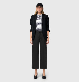 MAC Chiara Belt-Hose - Noir Velvet Black - 3453-00-0400L-090