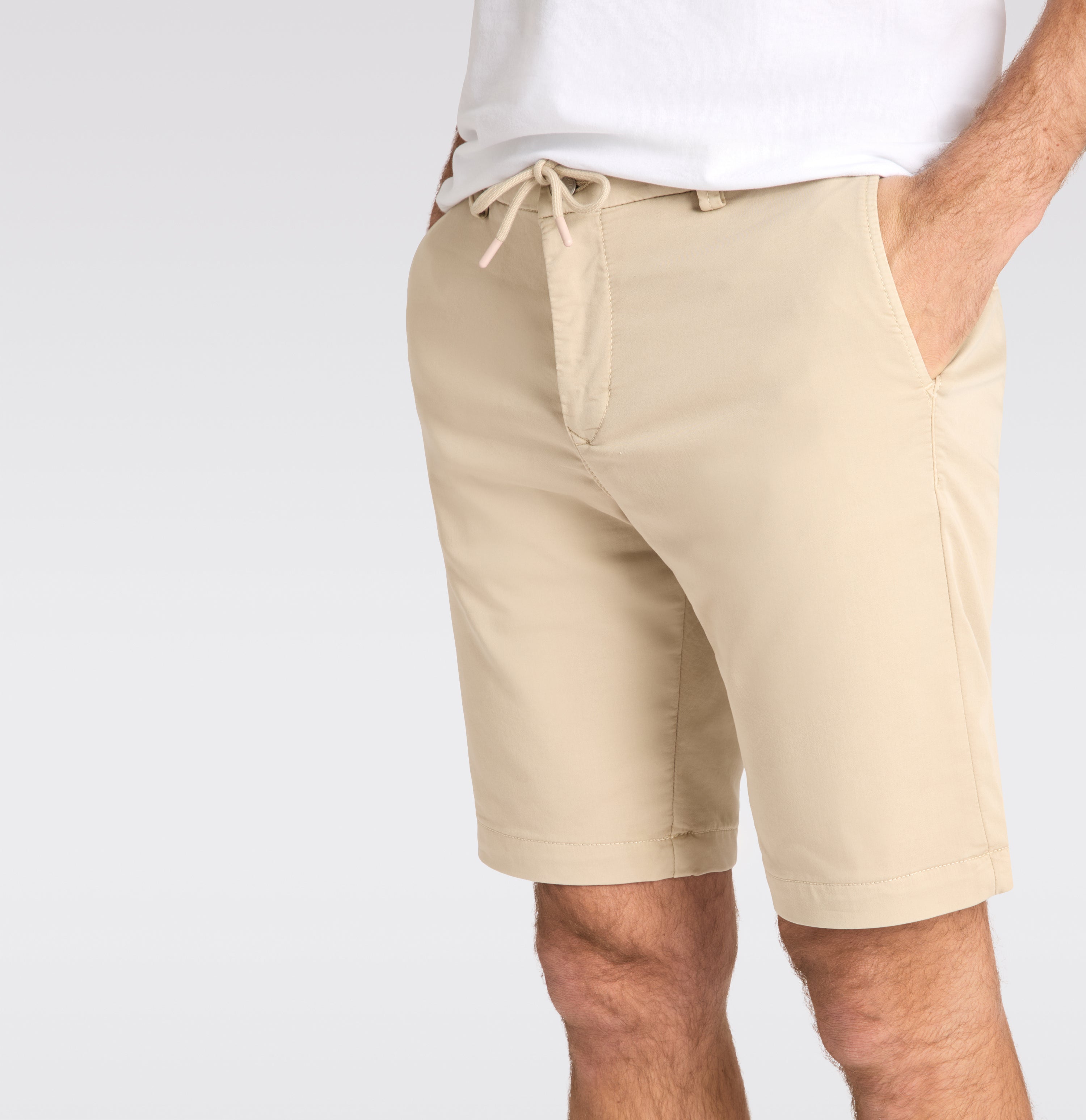 MAC Jog'N Short Stoffshorts - Linen Dune Beige - 6691-PP-0993L-214W