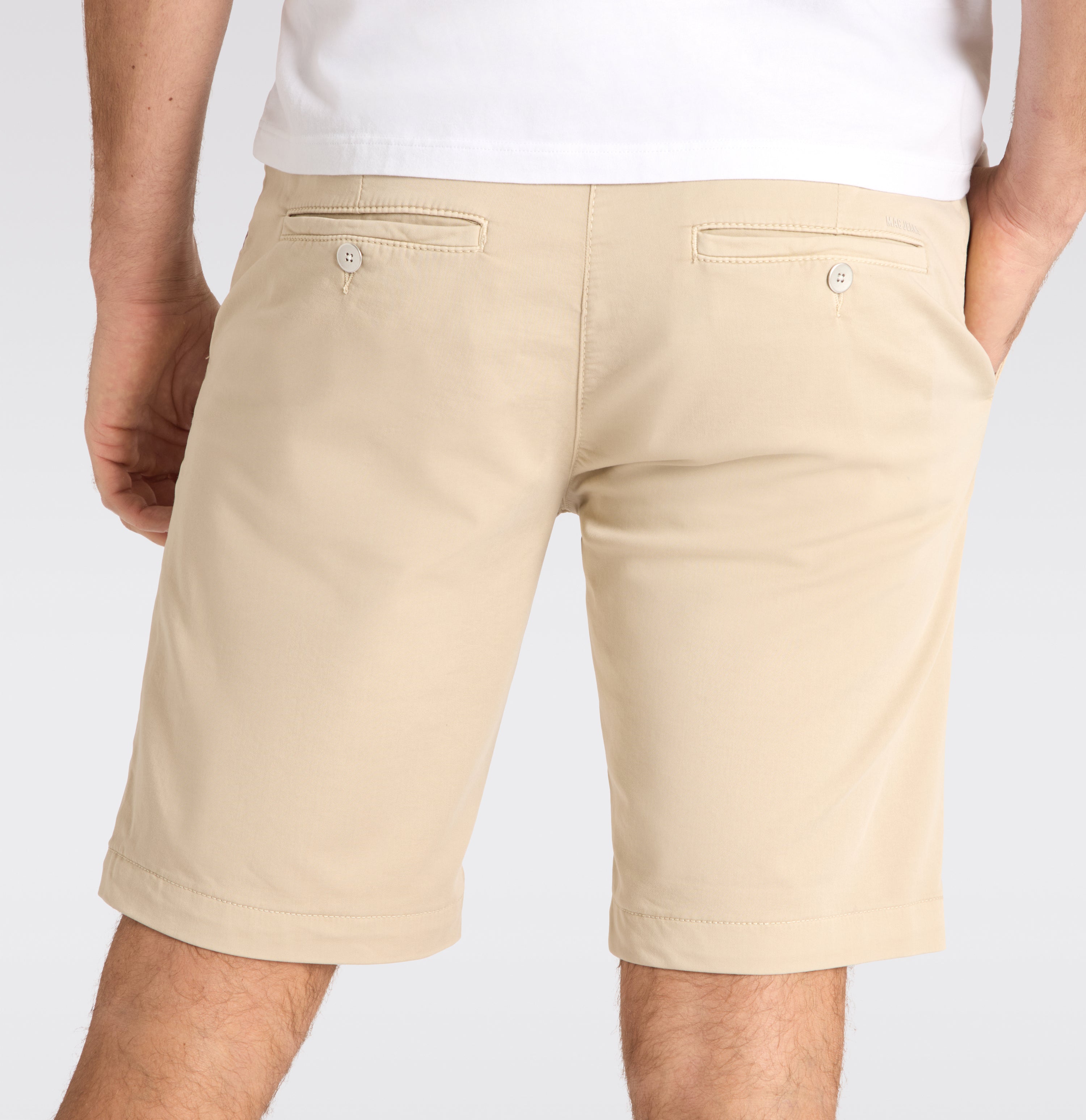 MAC Jog'N Short Stoffshorts - Linen Dune Beige - 6691-PP-0993L-214W