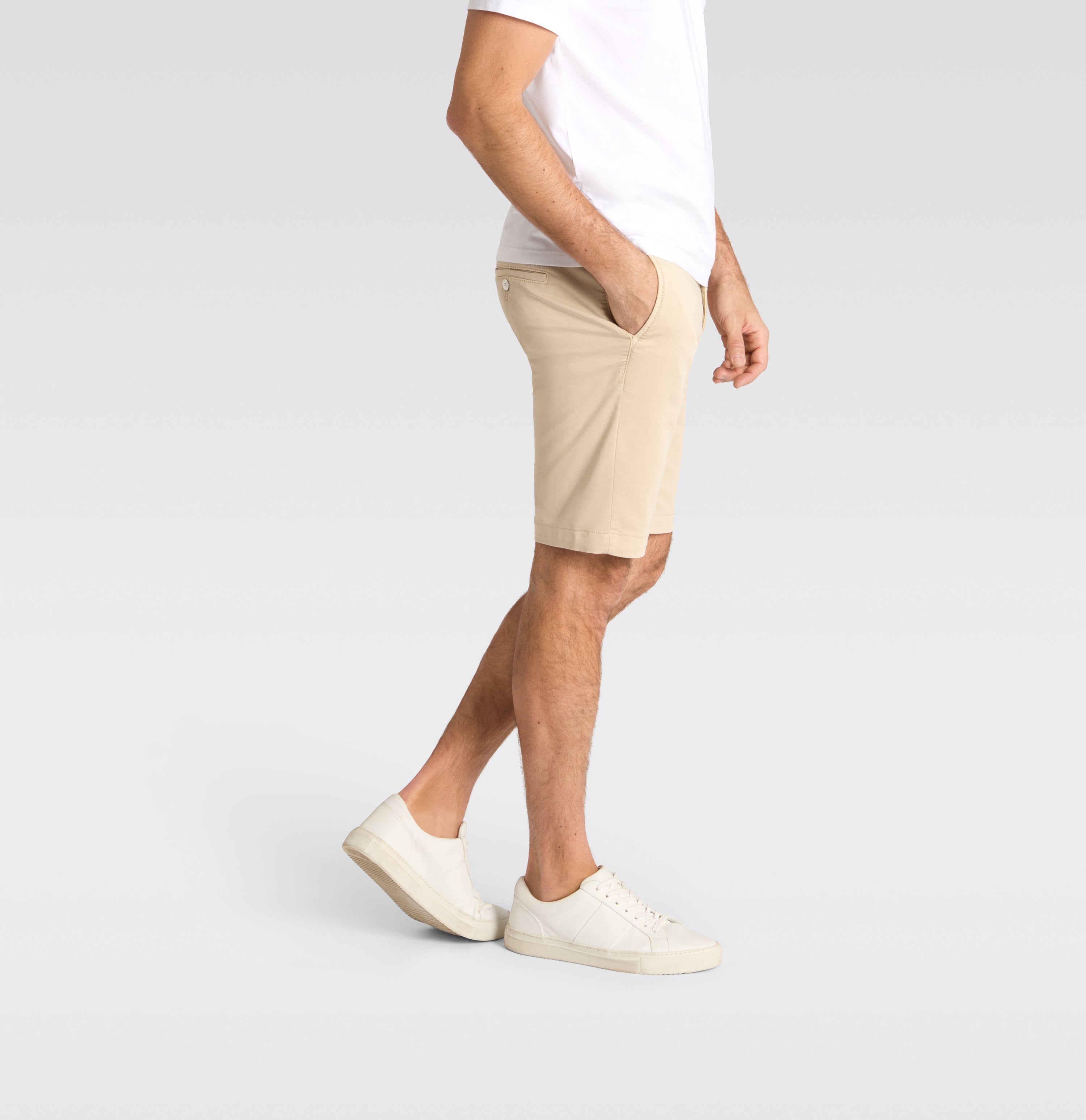 MAC Jog'N Short Stoffshorts - Linen Dune Beige - 6691-PP-0993L-214W