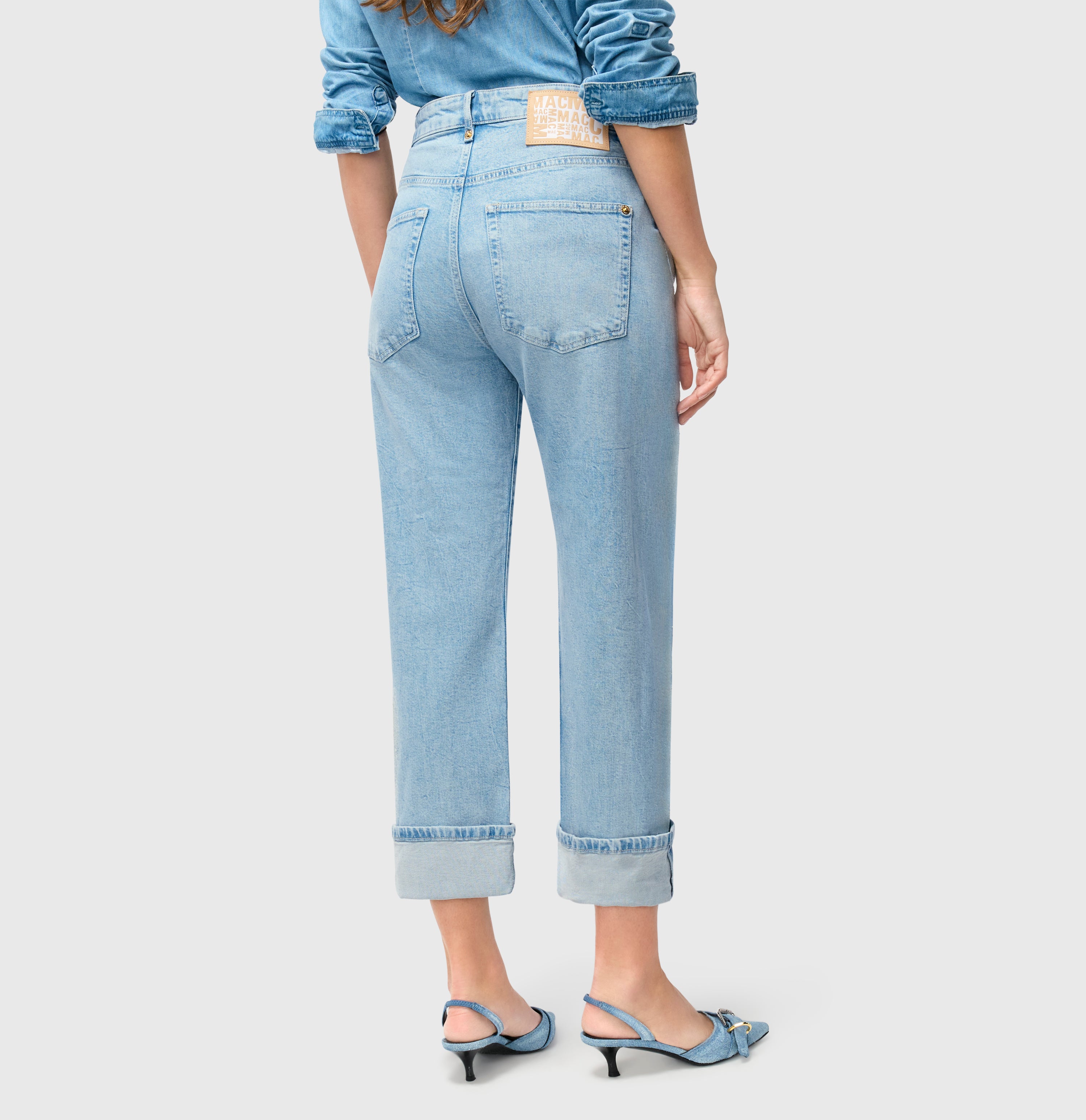 MAC BAGGY light blue net washed 2321-90-0361L D205 Straight Sky Mist - 2321-90-0361L-D205
