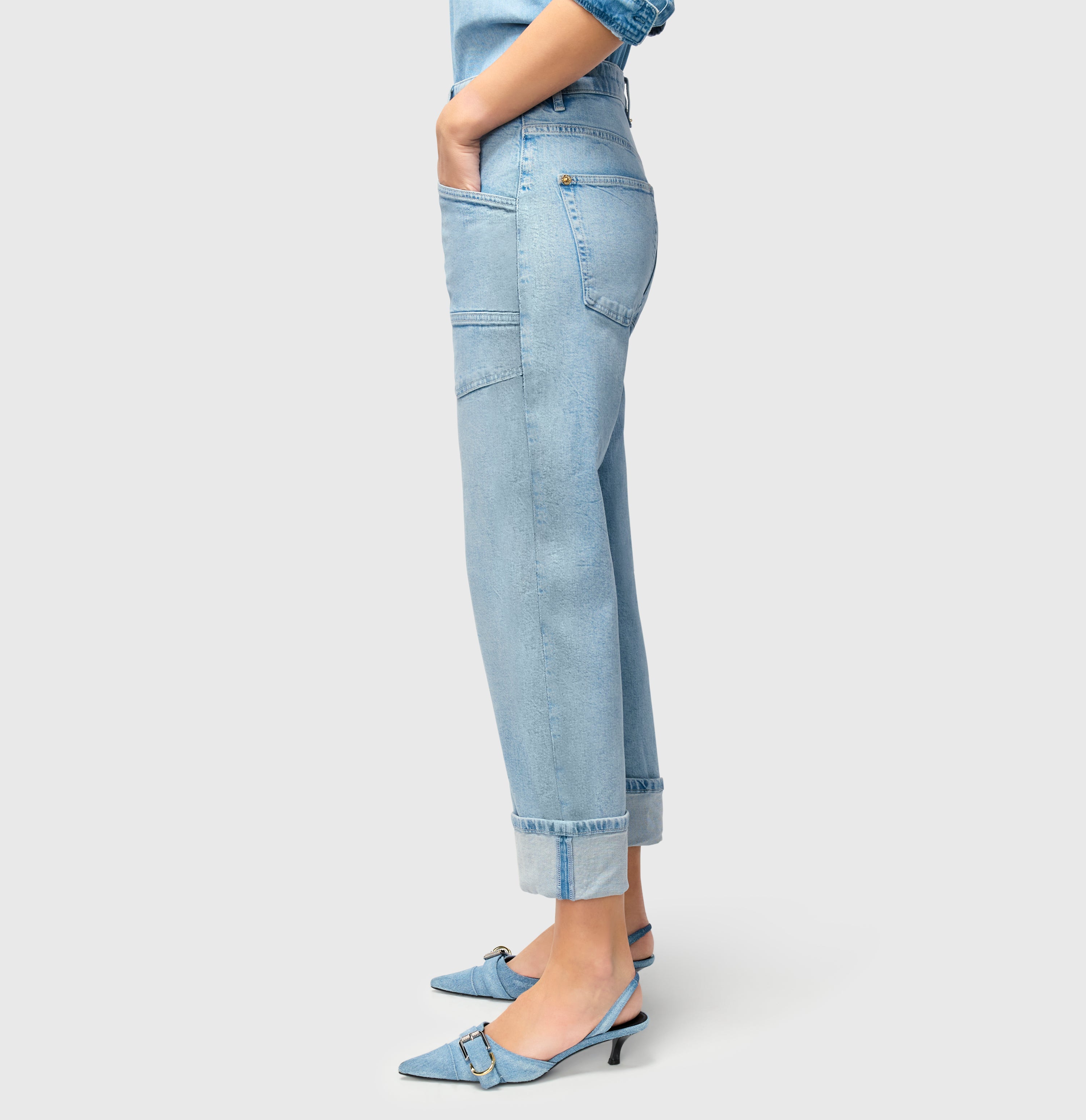 MAC BAGGY light blue net washed 2321-90-0361L D205 Straight Sky Mist - 2321-90-0361L-D205 von MAC