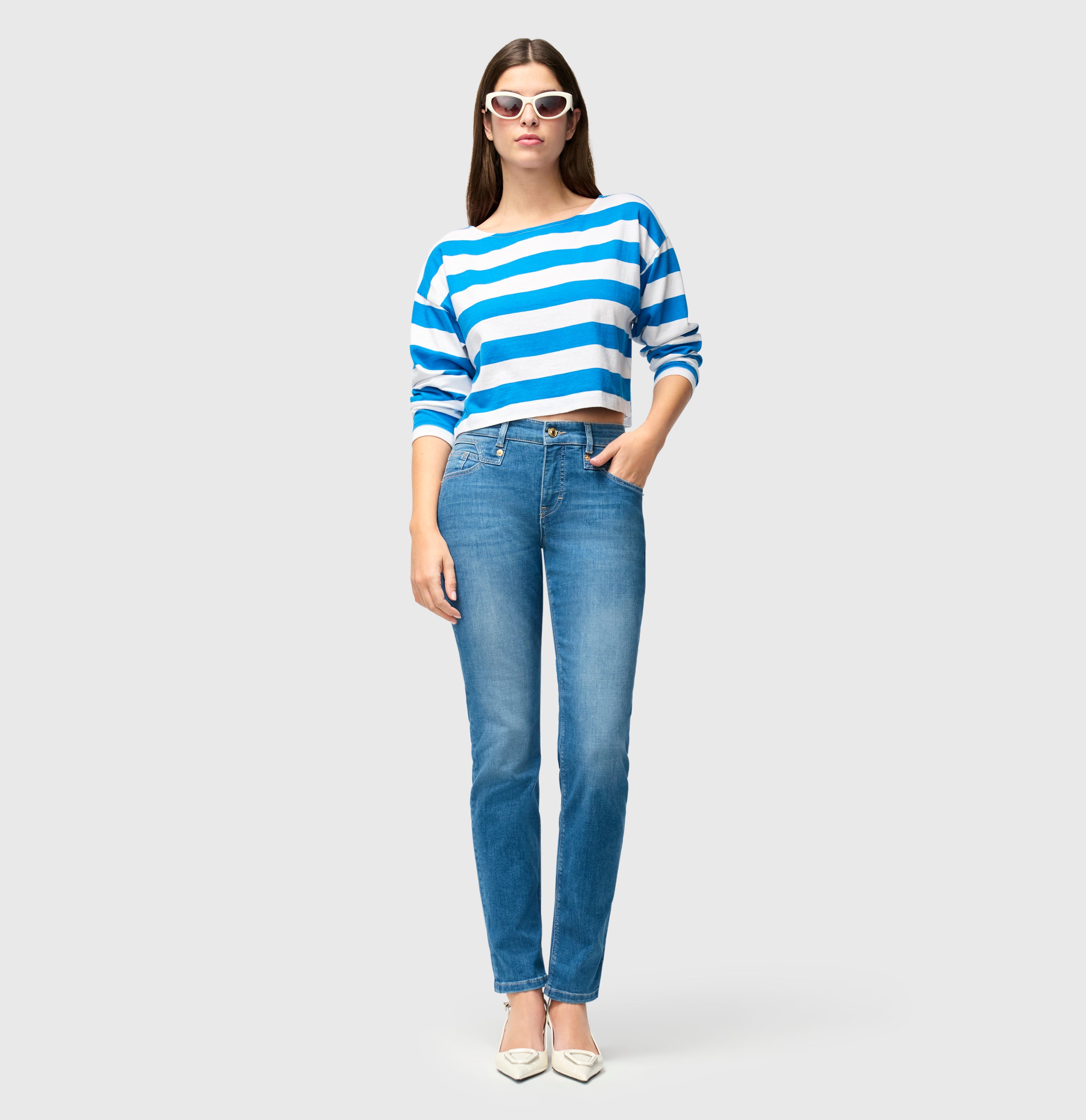 MAC Rich Slim Jeans - Seaside Marina Blue - 5703-90-0389L-D514 von MAC